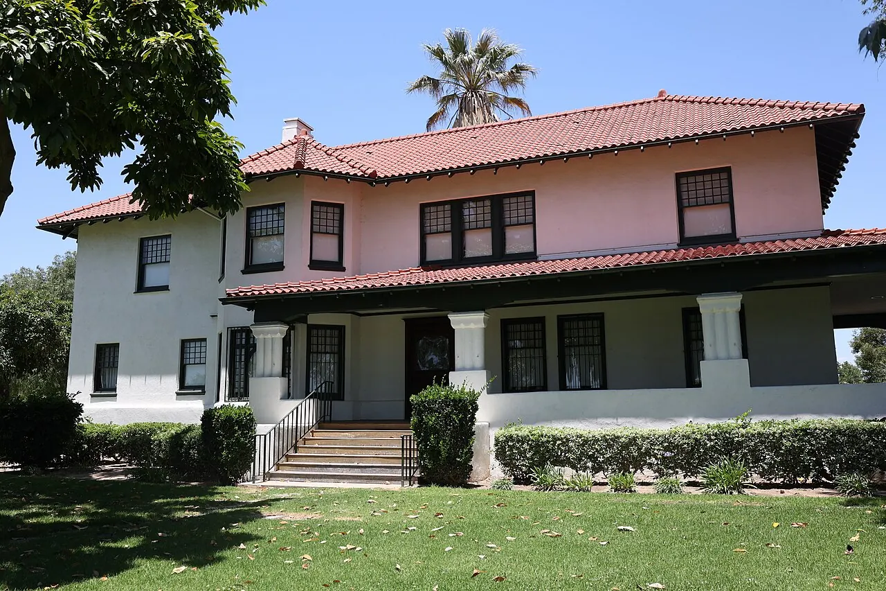 A Spanish colonial revival house at the historic Neff House estate in La Mirada