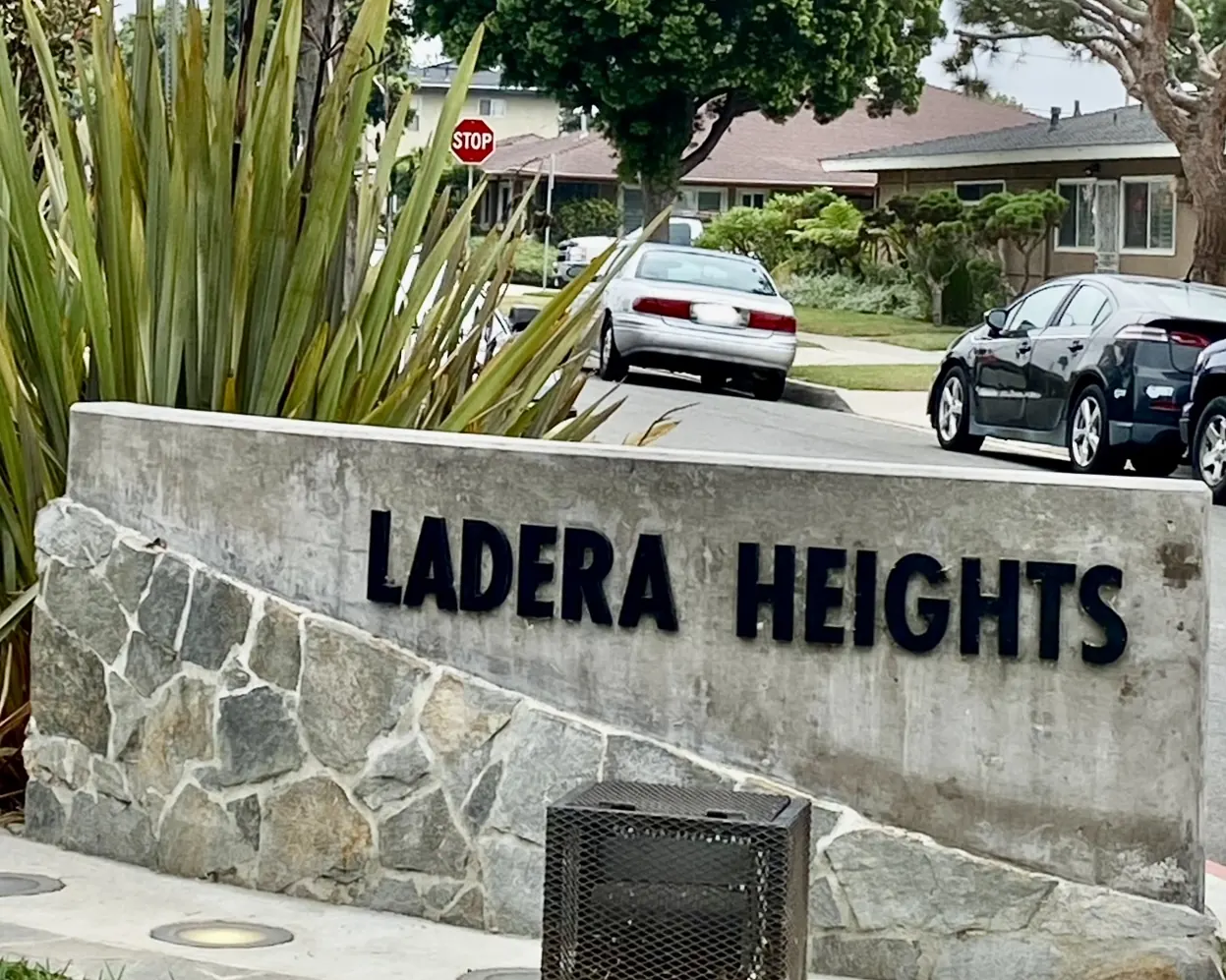 The Ladera Heights neighborhood sign.