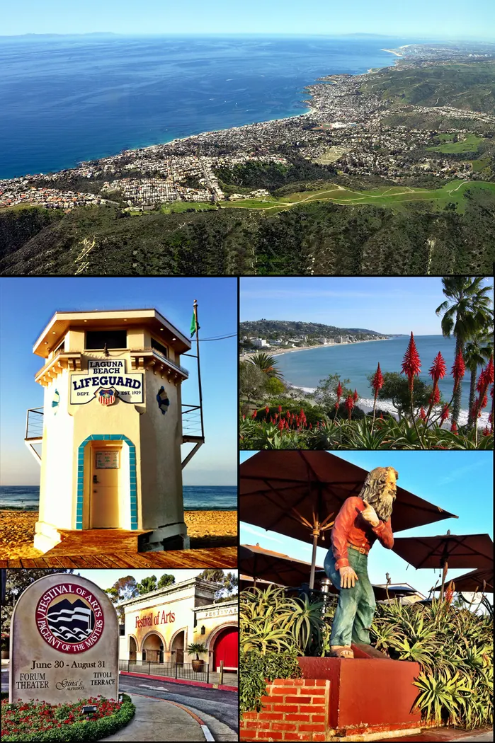 Montage of Laguna Beach photos on Wikimedia Commons.