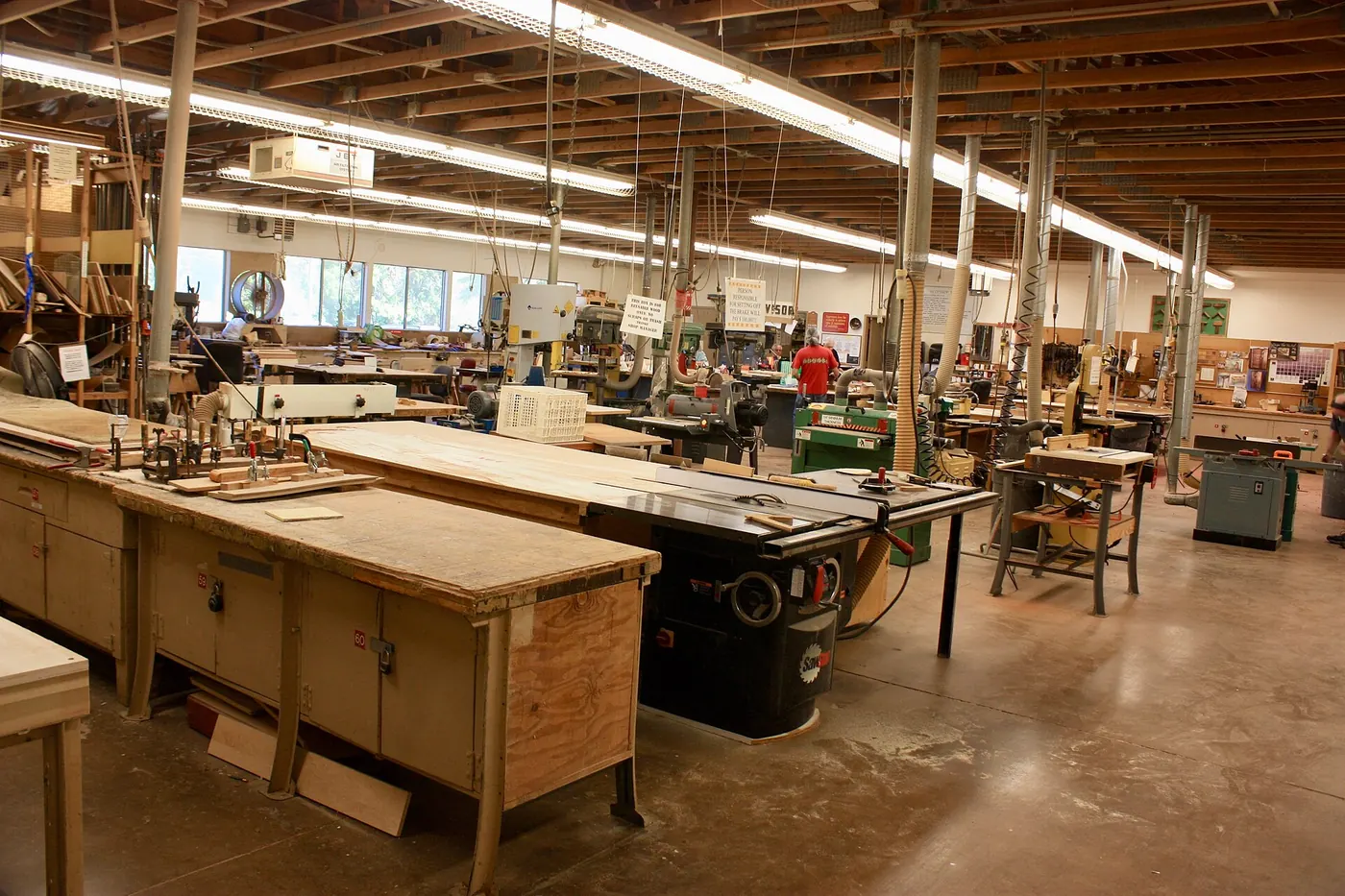 Photograph of woodworking shop at Laguna Woods Village..