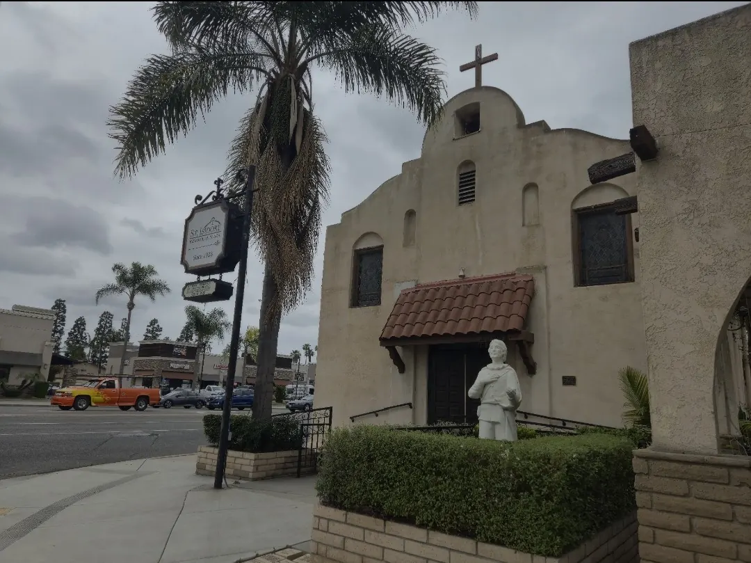 The St. Isidore Historic Plaza in Los Alamitos, CA..