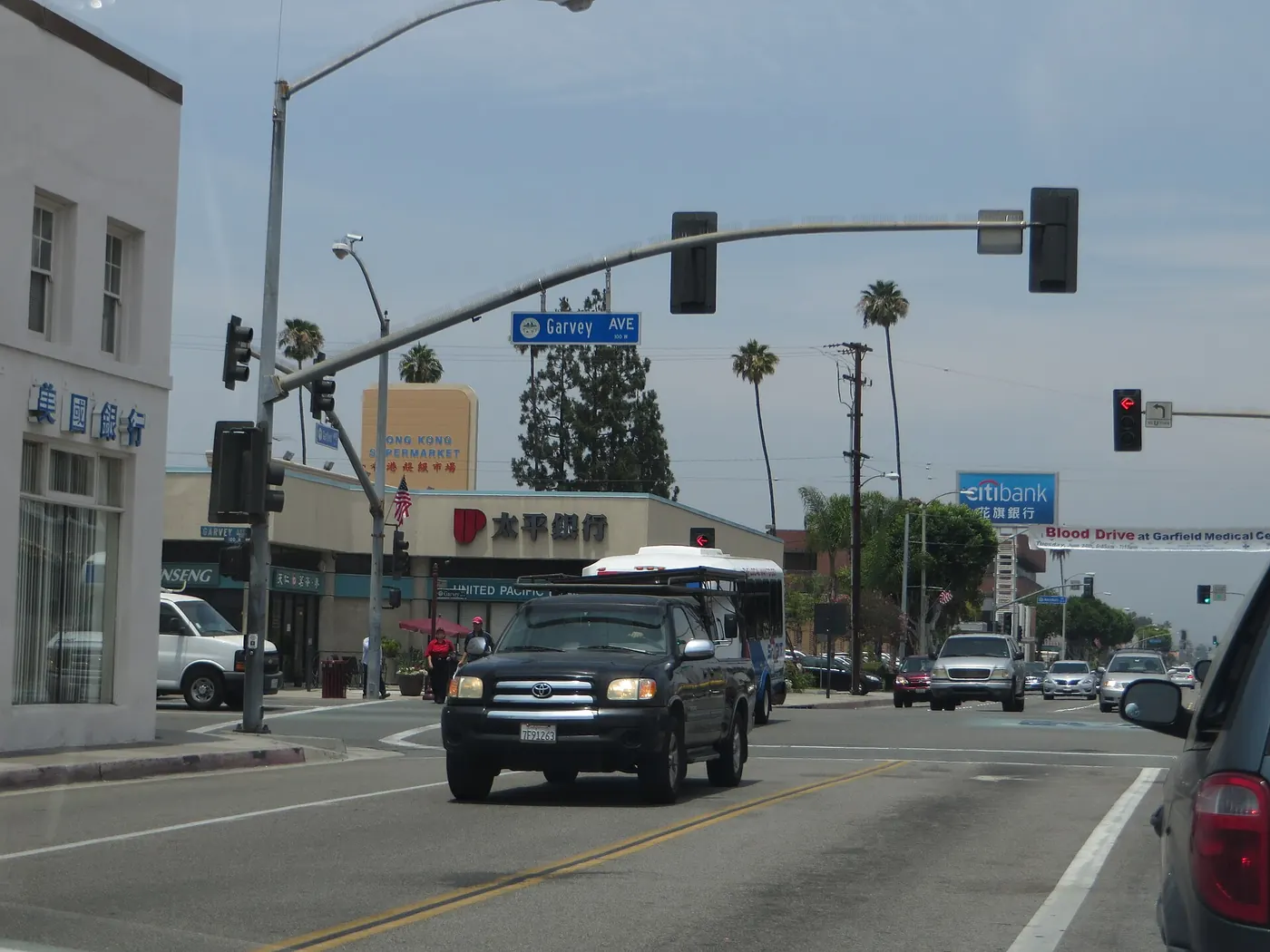 Chinese businesses along Garfield Avenue in Monterey Park