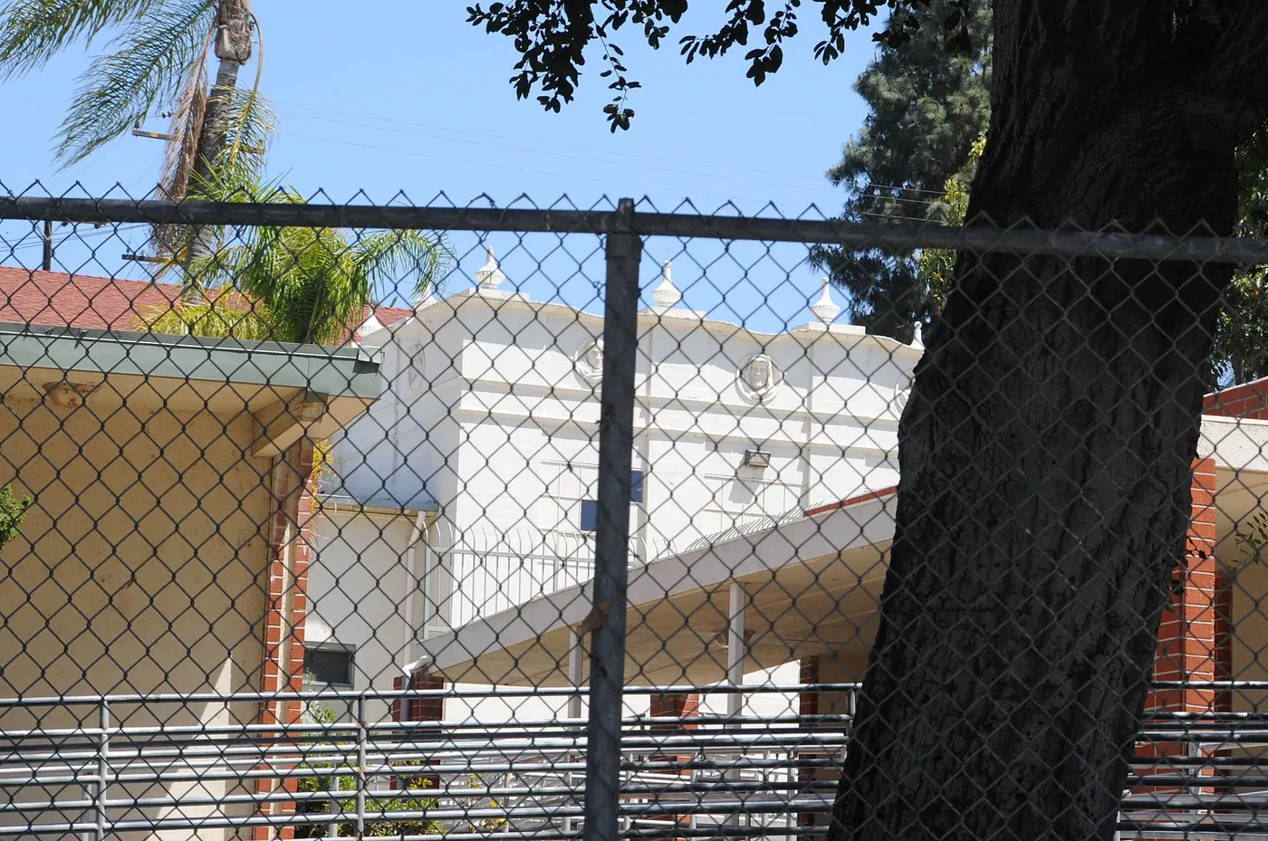 OLIVE CIVIC CENTER, SCHOOL, AND GYMNASIUM; ORANGE; BUILT CIRCA 1939.