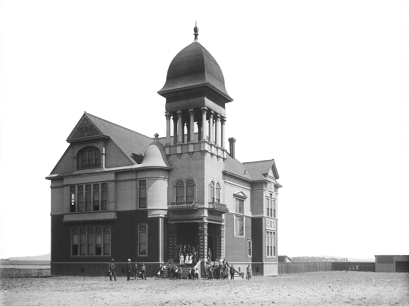 The school at Clearwater (later Paramount), California, circa 1890s