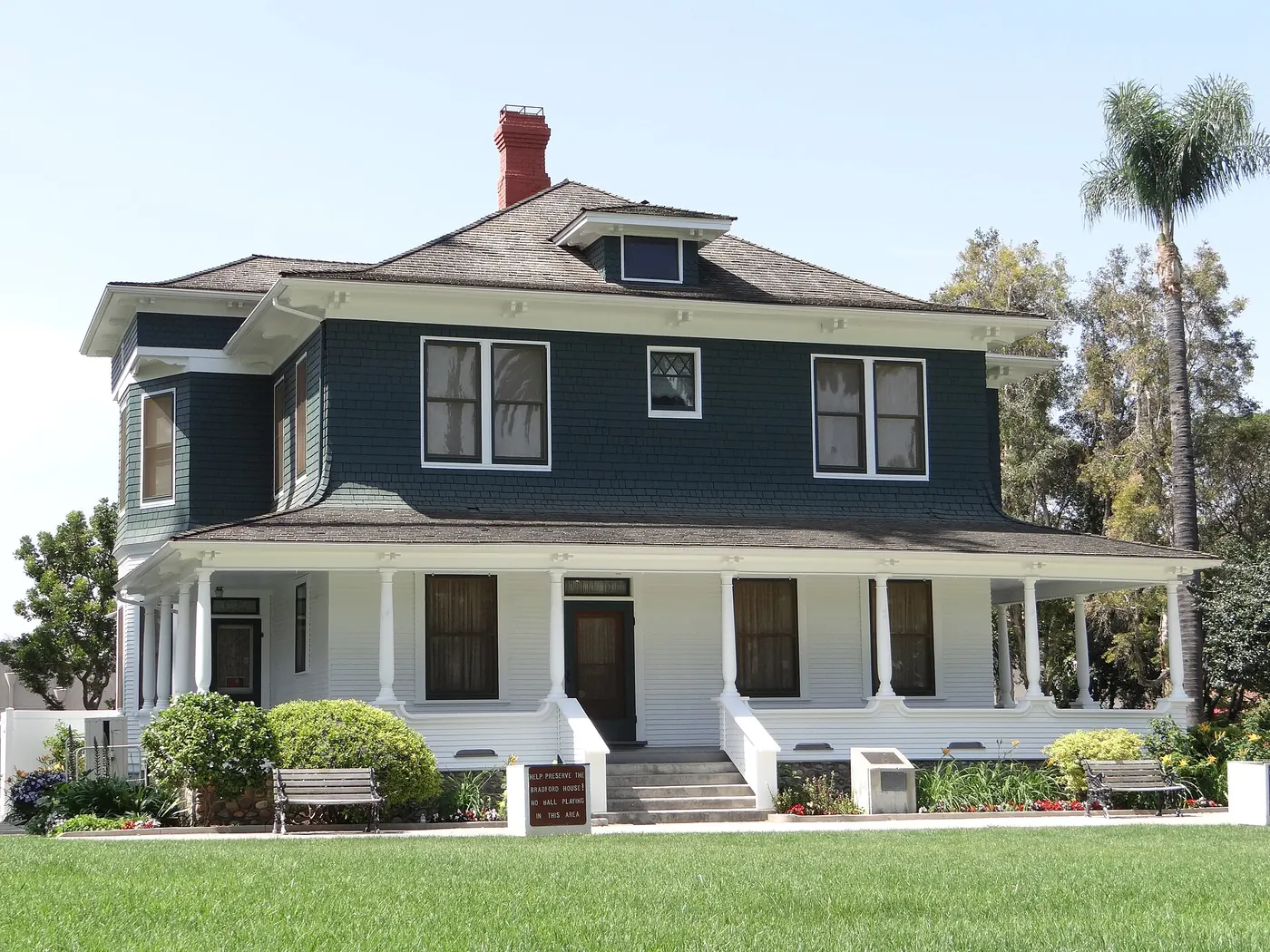 A. S. Bradford House, 136 Palm Circle, Placentia, California. Listed on the National Register of Historic Places..
