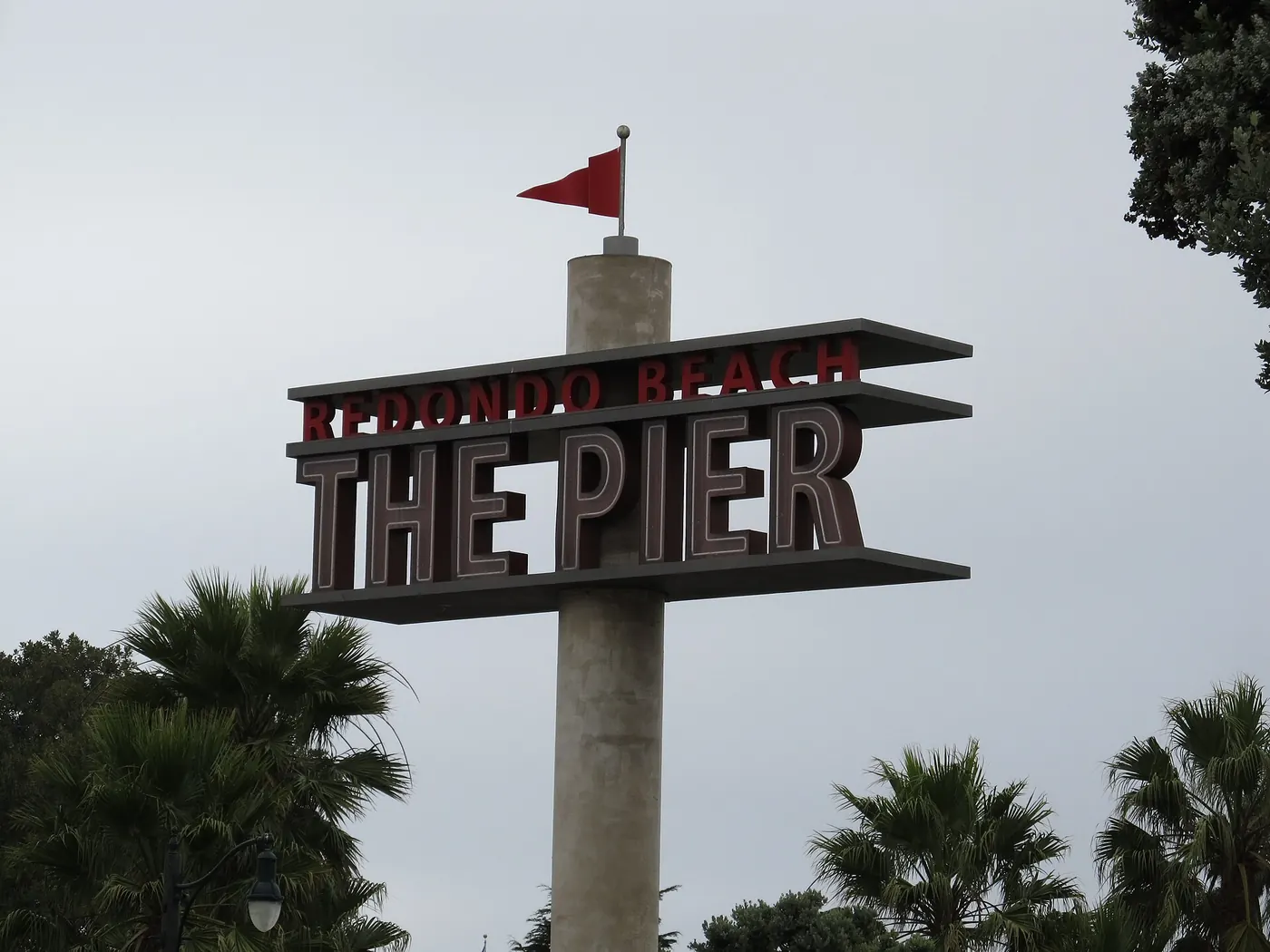 The Redondo Beach Pier stretching into the Pacific Ocean