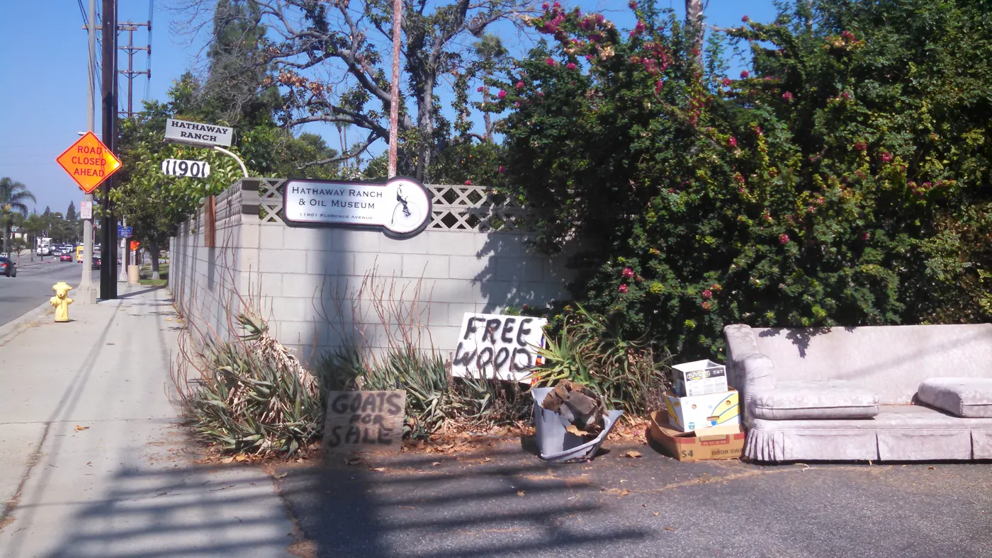 Entrance to Hathaway Ranch Museum in Santa Fe Springs, California