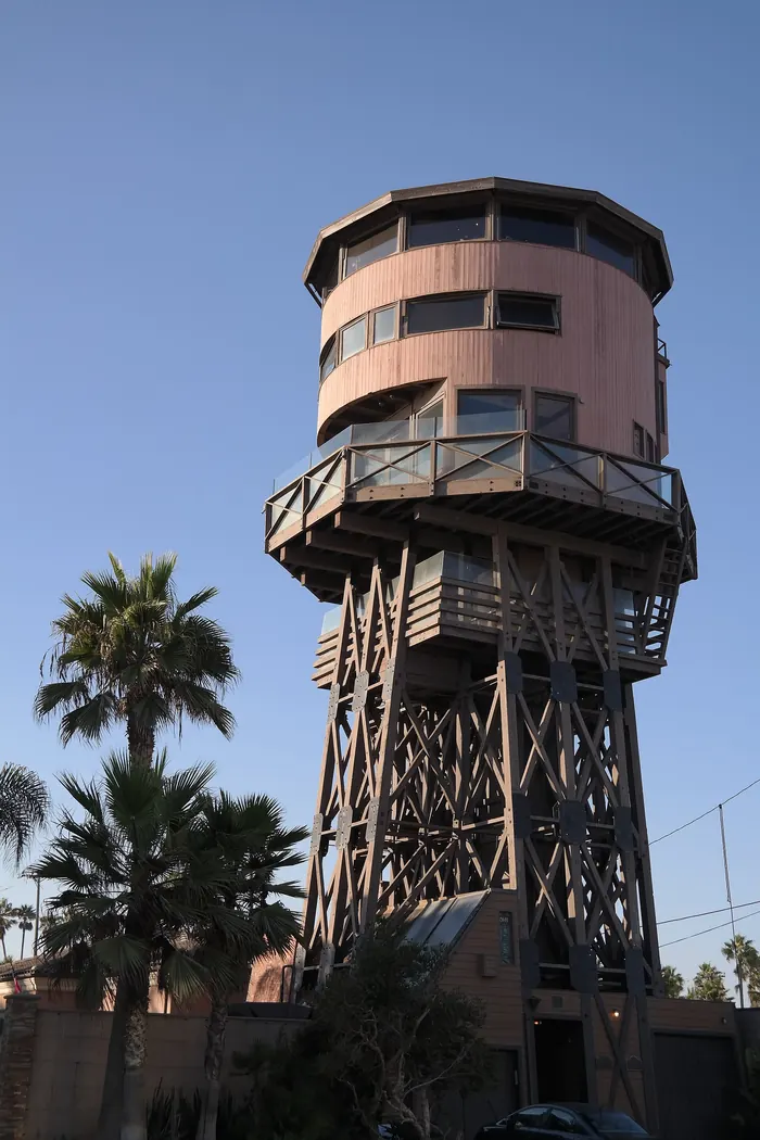 Historic water tower in Seal Beach, California that was converted into a living space..