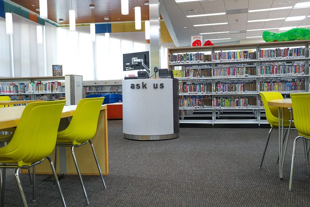 An inside view of the South Whittier Library