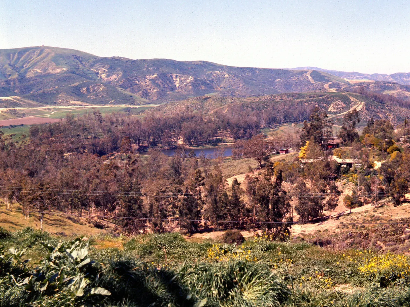 Lower Peter's Canyon reservoir is currently dry..