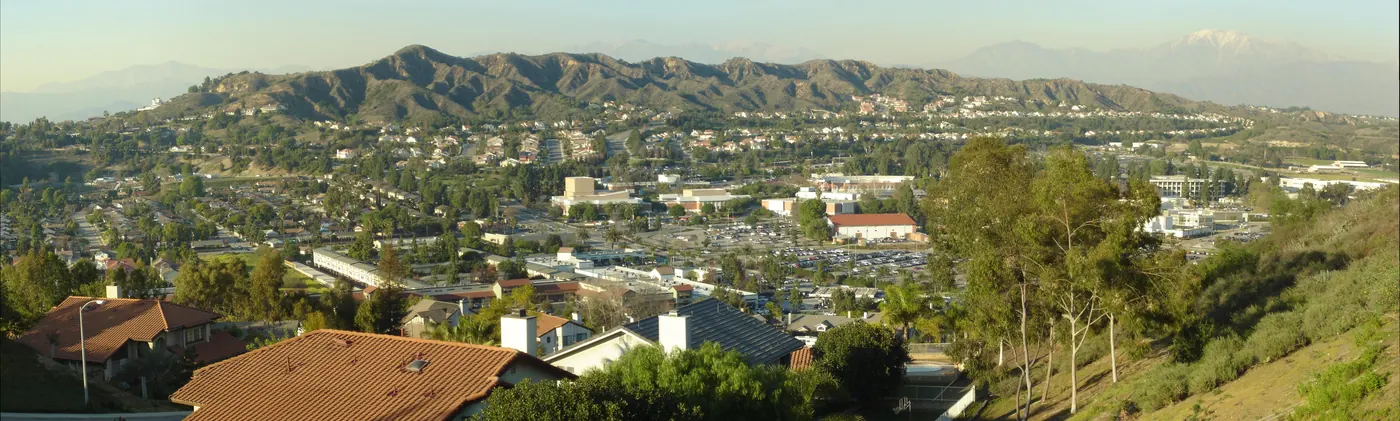 Panoramic view of Mount San Antonio College located in Walnut, California