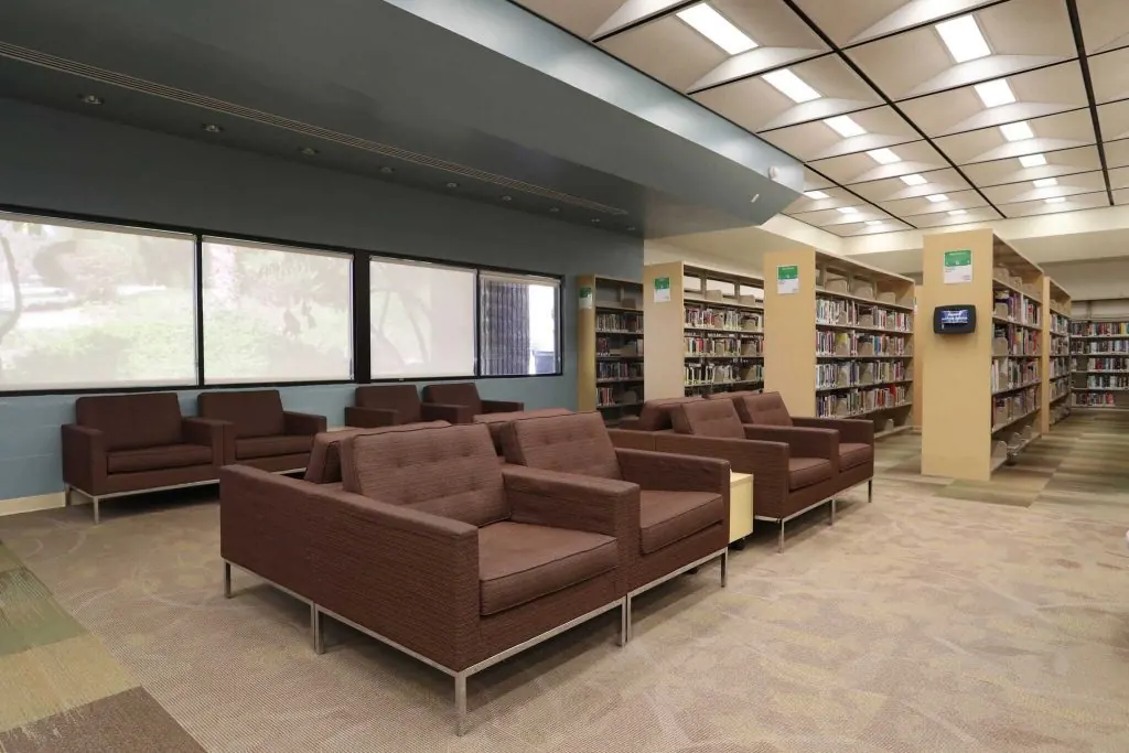 An inside view of the Walnut Library