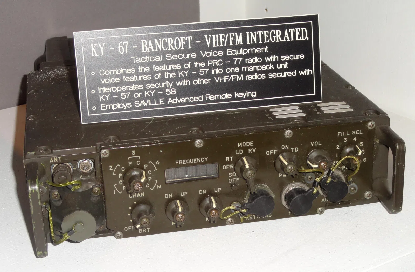 Exhibit in the National Cryptologic Museum, Fort Meade, Maryland, USA. All items in this museum are unclassified; items created by the United States Government are not subject to copyright restrictions.