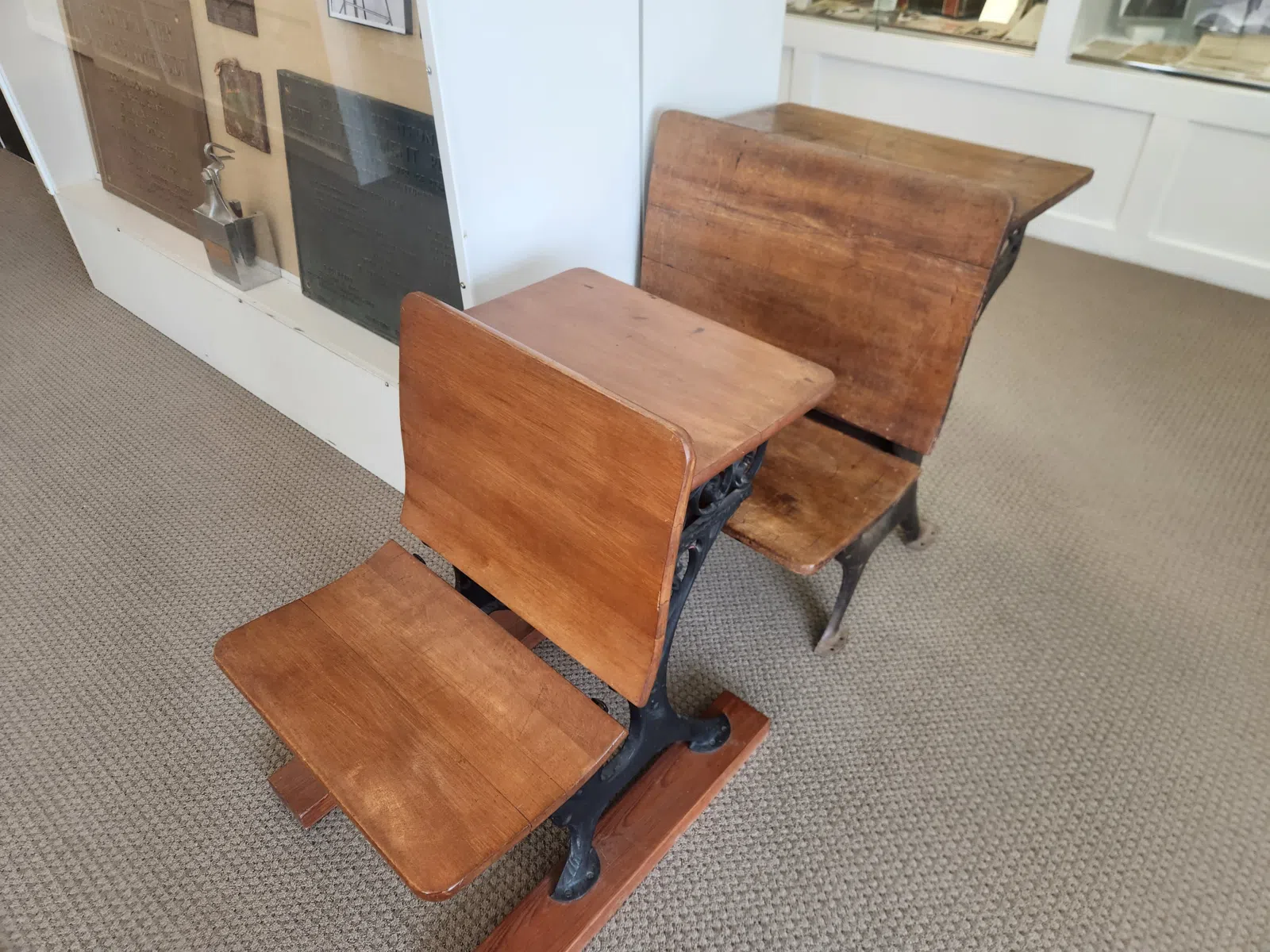 School desks at the Jeffersontown Historical Museum