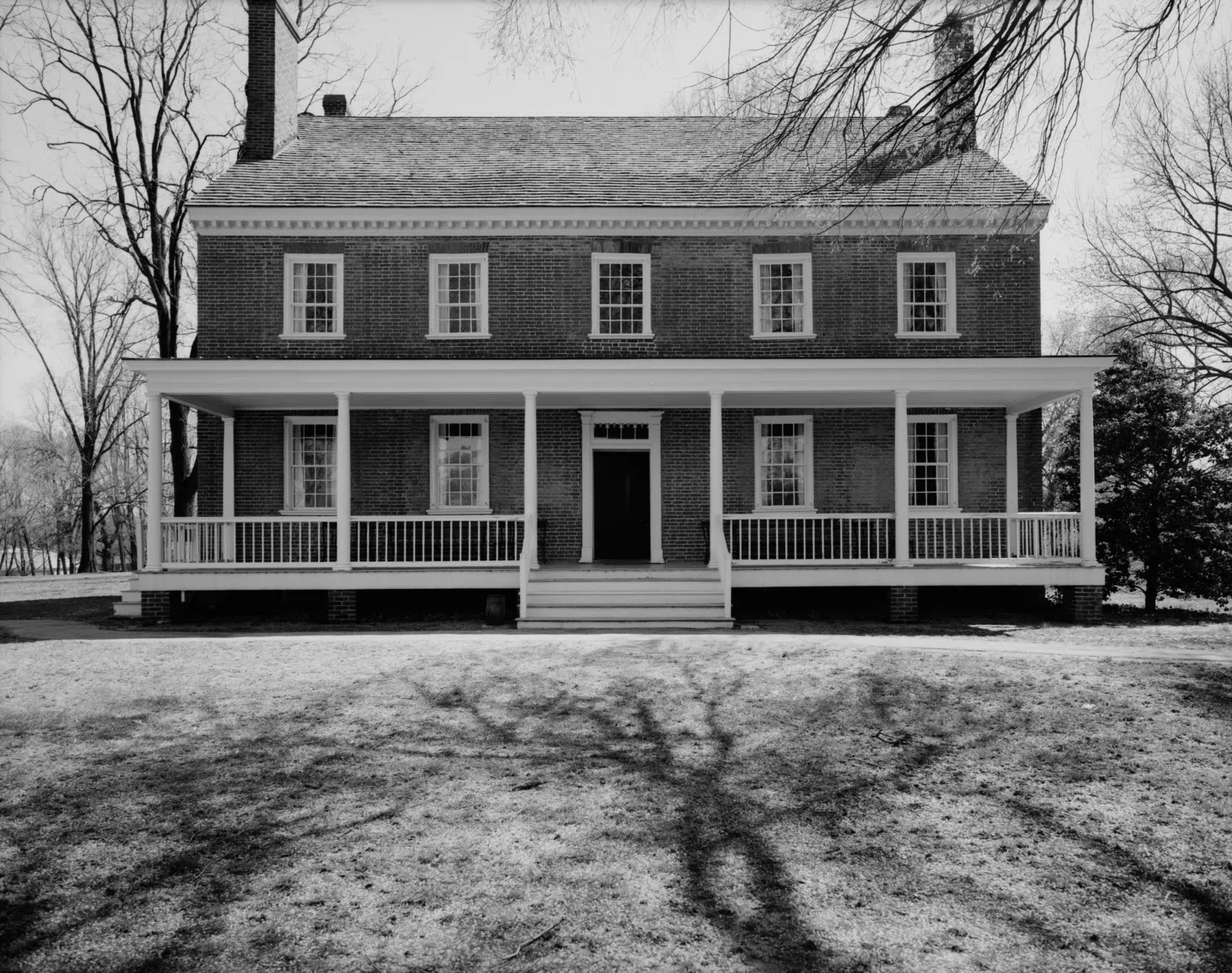 Front of Locust Grove, located at 561 Blankenbaker Lane in Louisville, Kentucky, United States. Built in 1790, it is a National Historic Landmark.