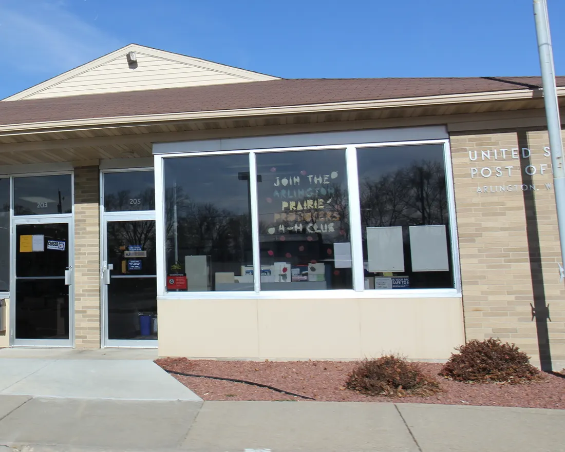 The post office in Arlington, Wisconsin