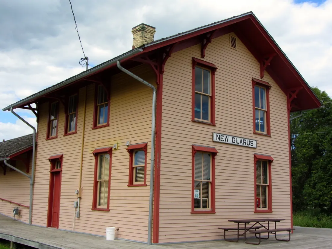 Chicago, Milwaukee and Saint Paul Railroad Depot, 418 Railroad St. New Glarus