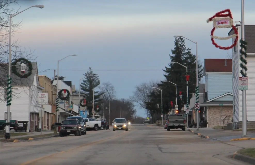 Downtown Wyocena, Wisconsin.