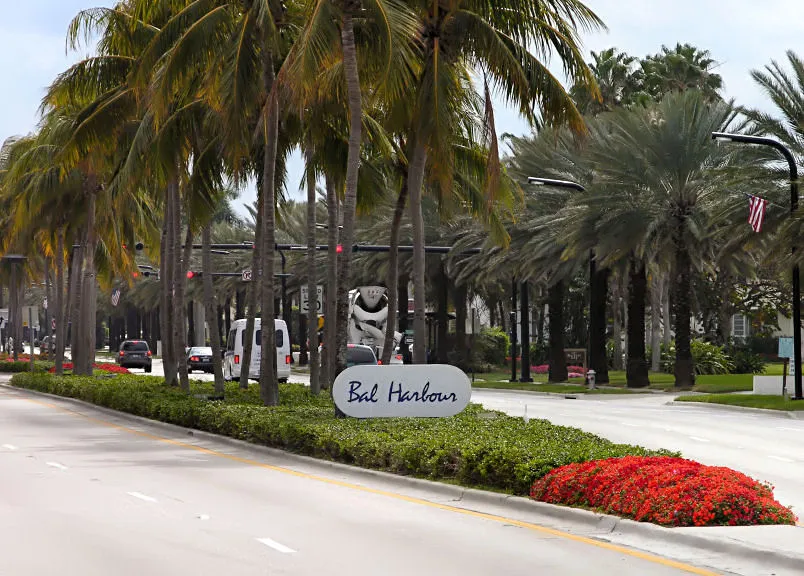 Bal Harbour beach (historic postcard view).