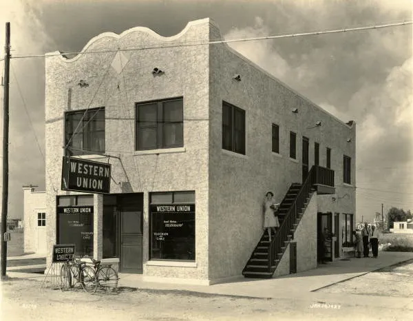 Historic Western Union building, Hialeah (State Library and Archives of Florida).