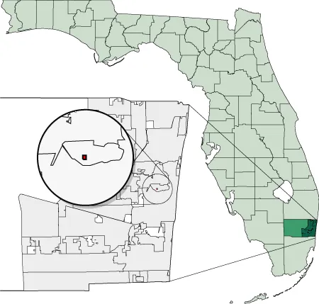 Florida locator map highlighting Lazy Lake (PNG version).