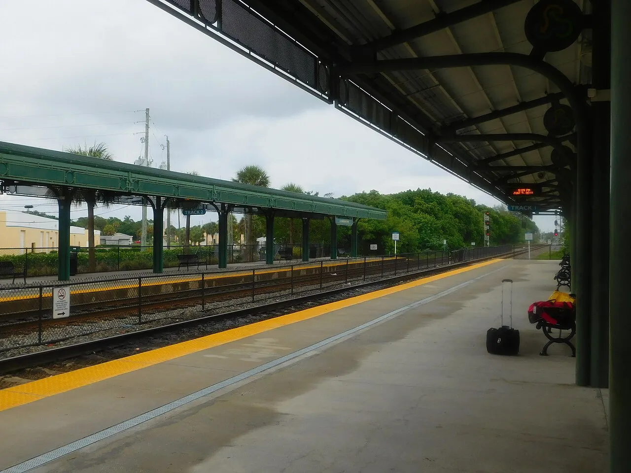 The Mangonia Park Tri-Rail station in Mangonia Park, Florida.
