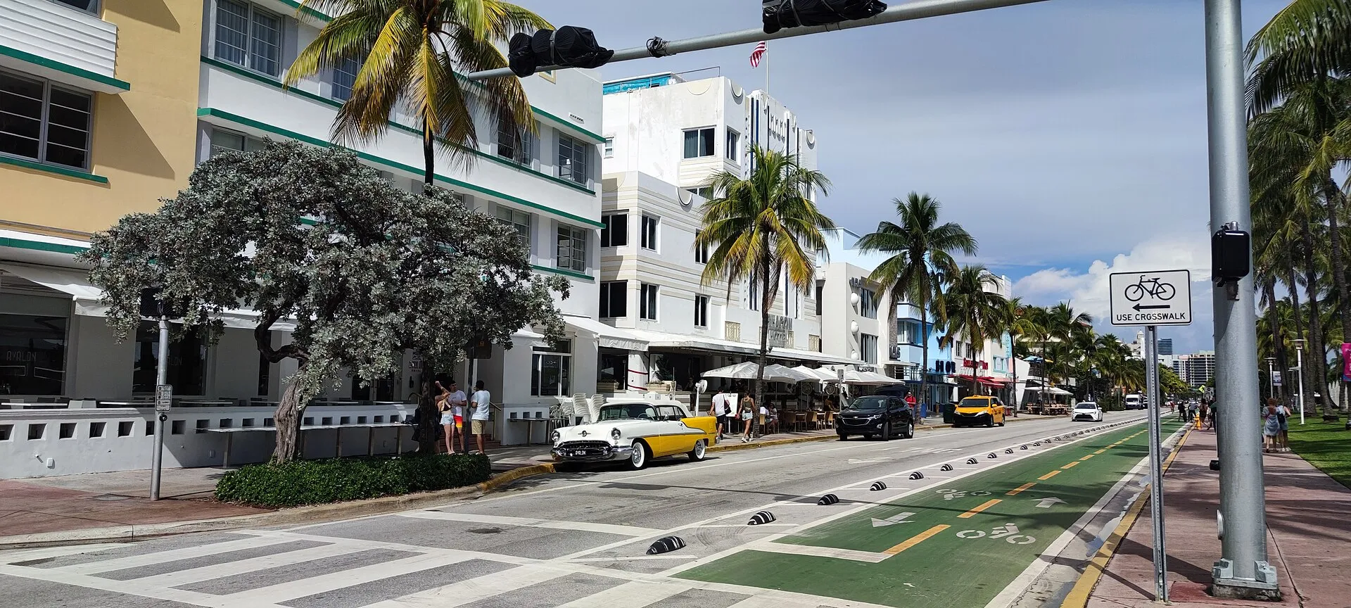 Ocean Drive in Miami Beach’s Art Deco Historic District.