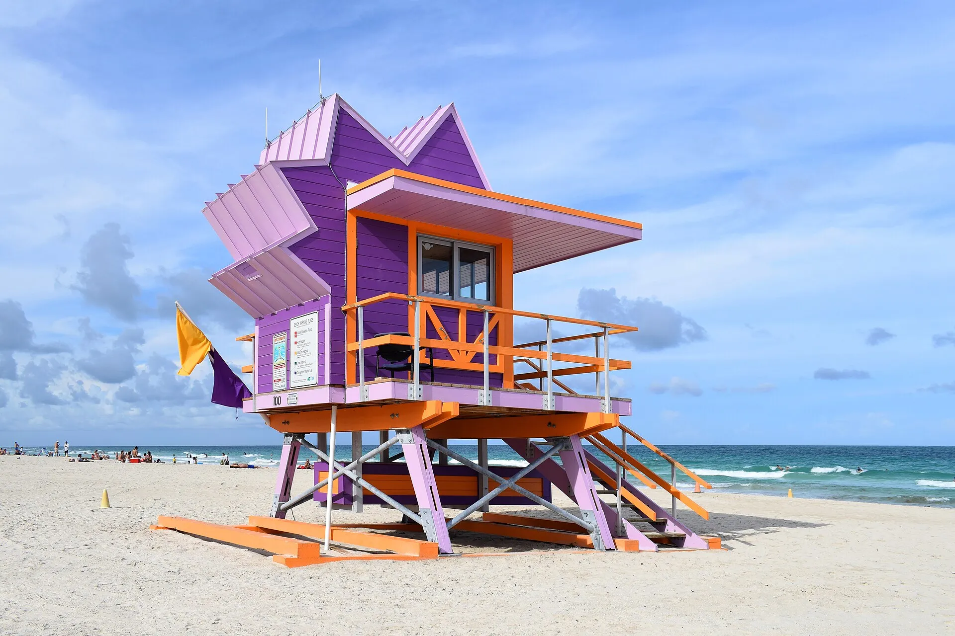 A lifeguard stand on Miami Beach.