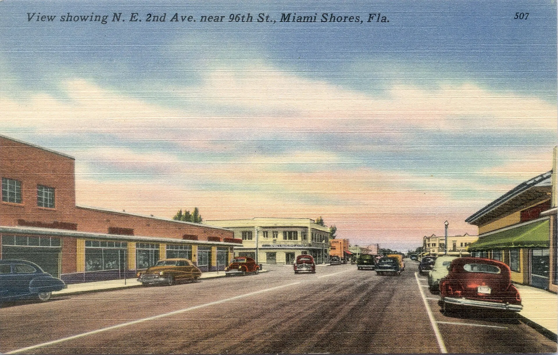 The intersection of 96th Street and NE 2nd Avenue in downtown Miami Shores.
