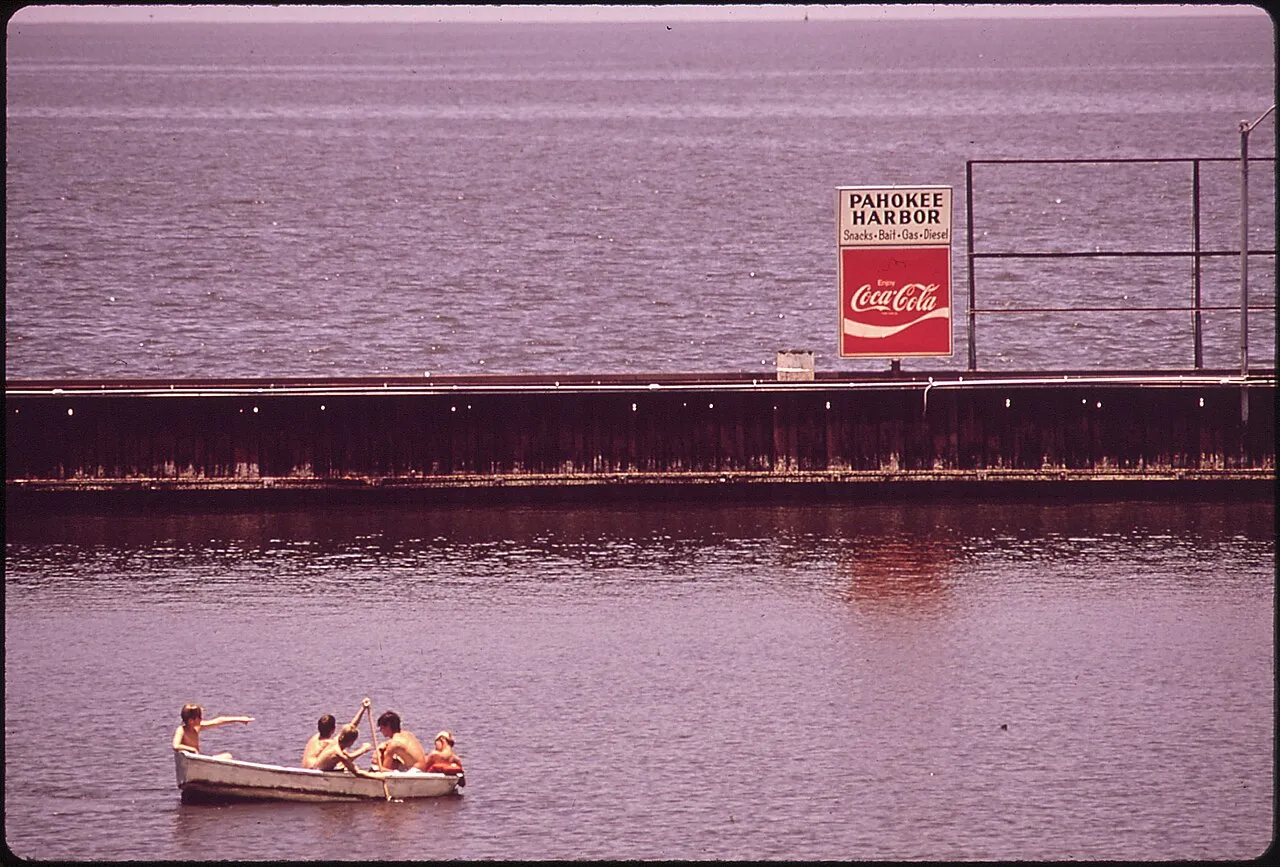 Pahokee Harbor on Lake Okeechobee, July 1972.