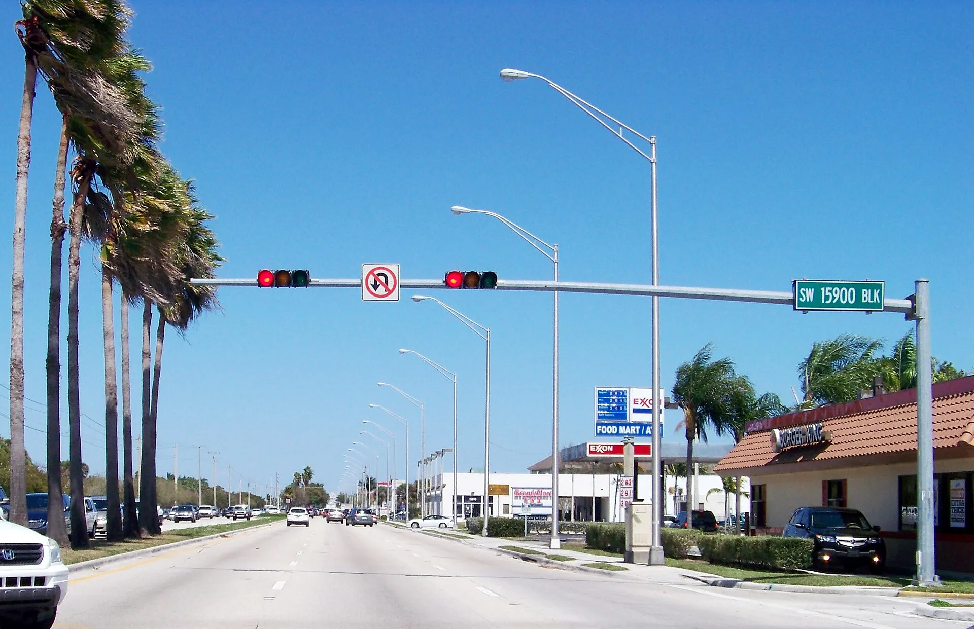 A street view in Palmetto Bay, Florida.