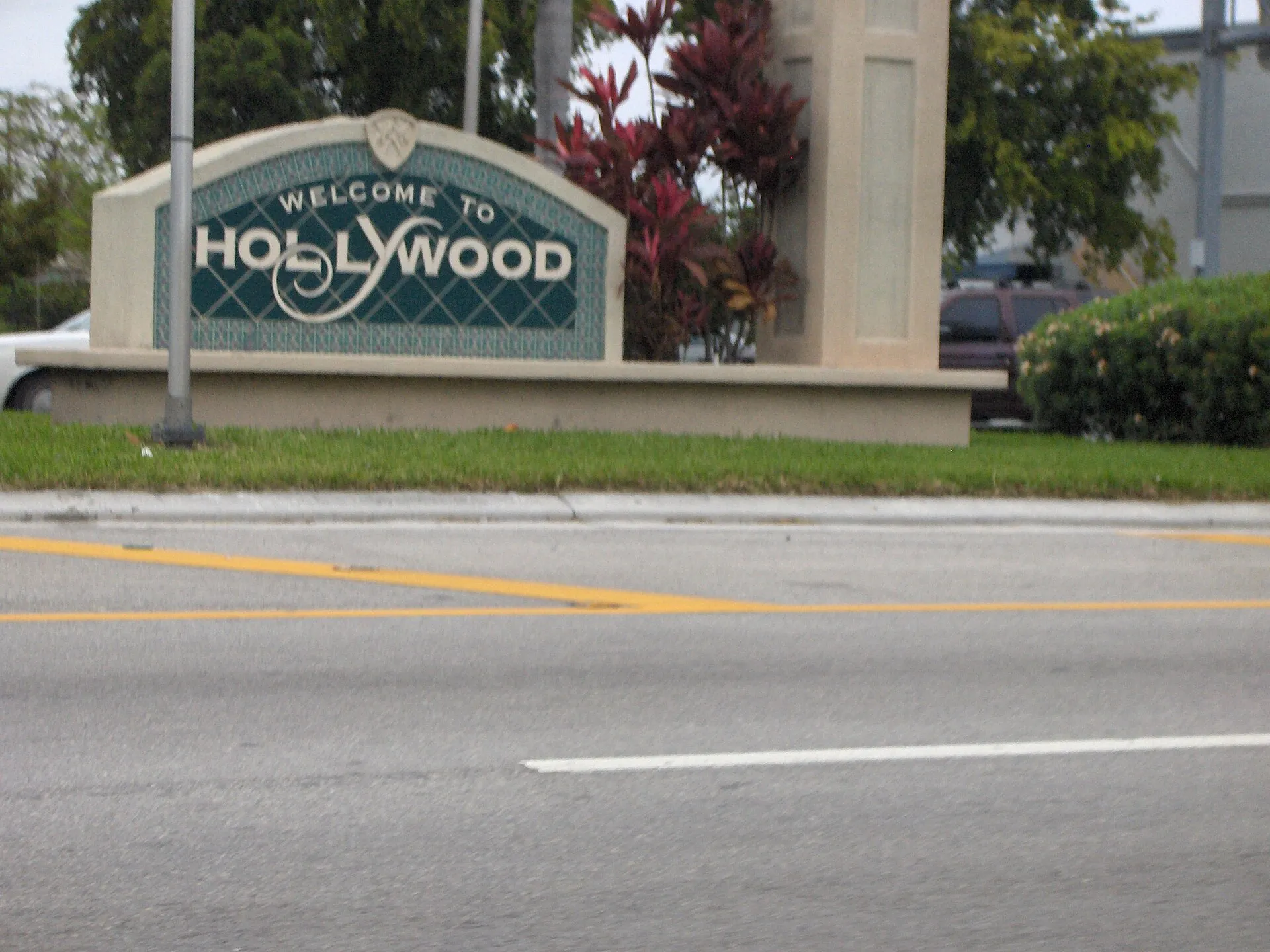 Hollywood Welcome Sign on Pembroke Park Road.