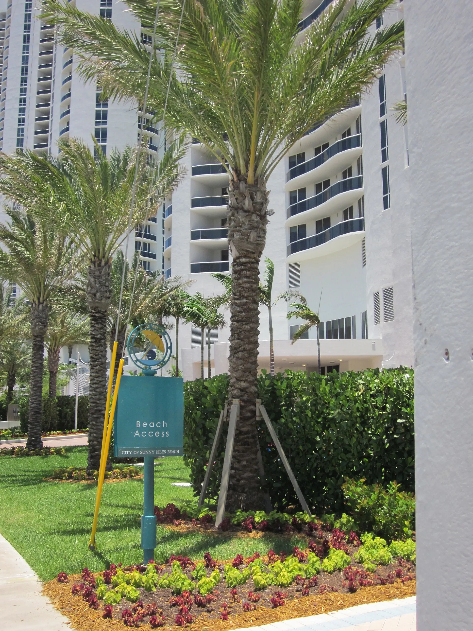 A beach access point in Sunny Isles Beach.