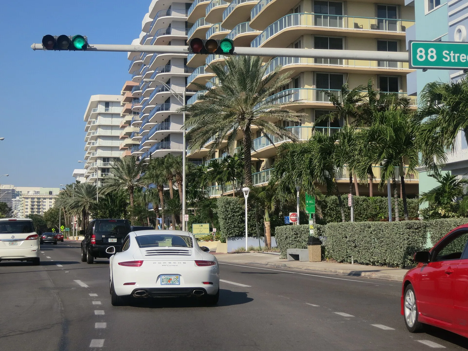 A street view in Surfside, Florida.