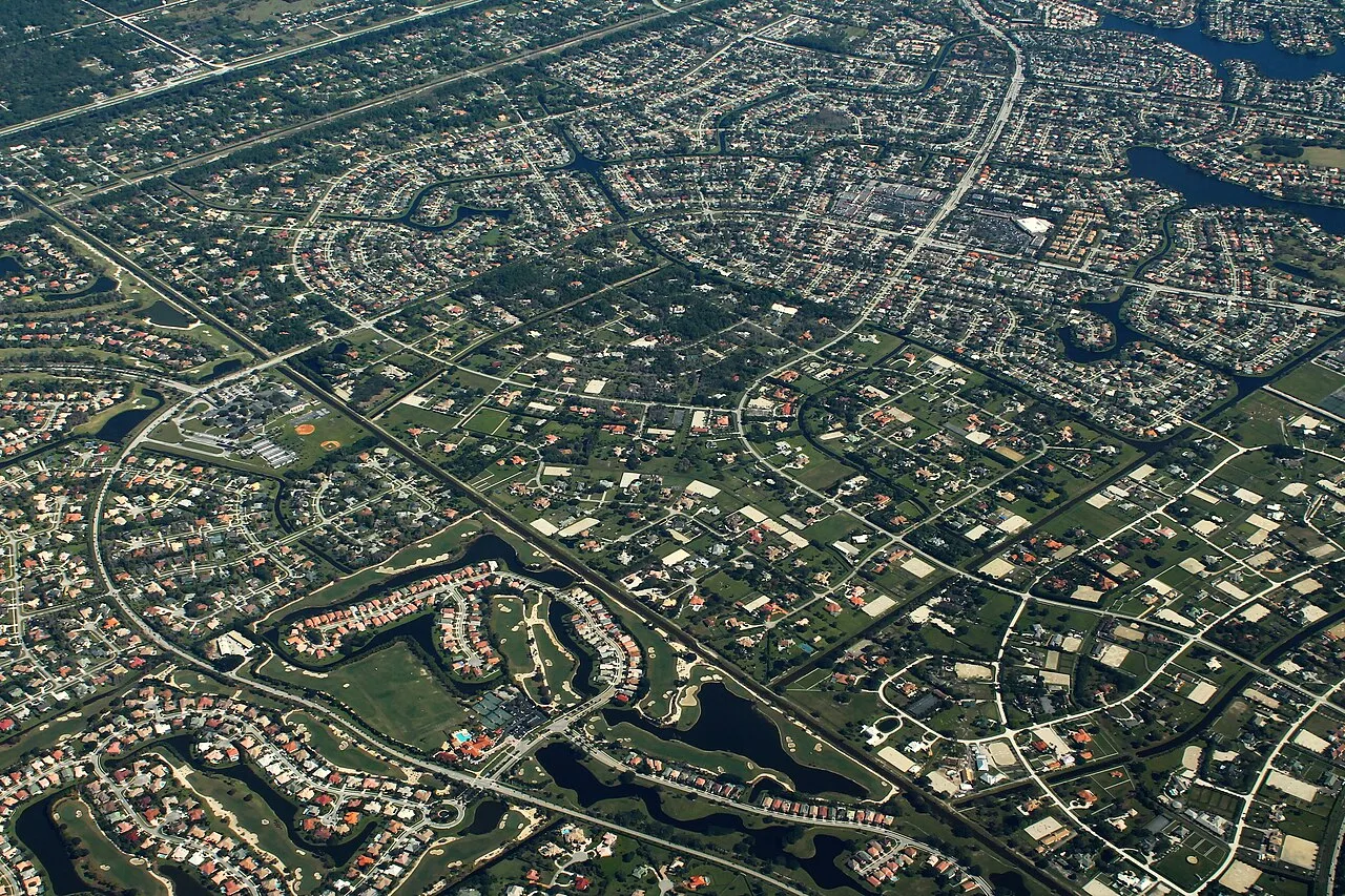 Aerial photo of Wellington, Florida.