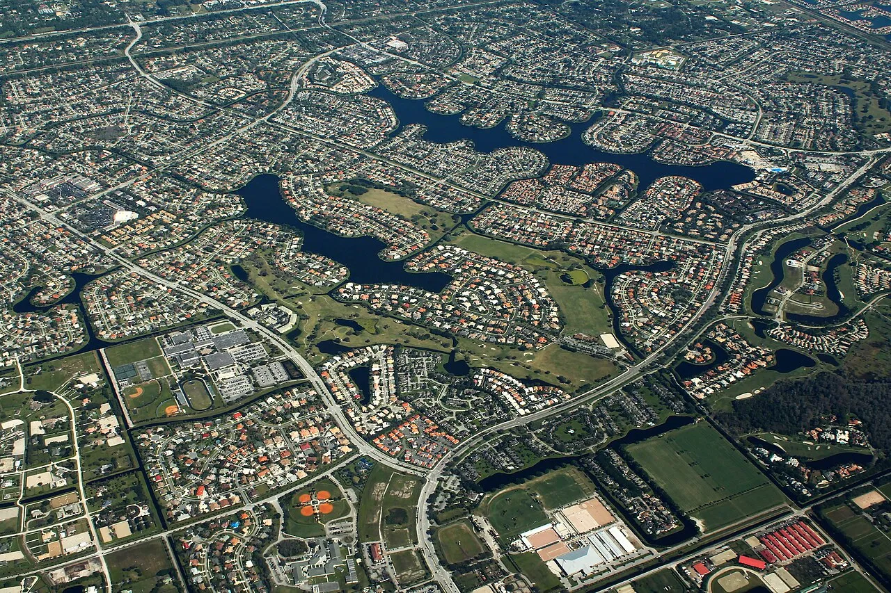 Aerial photo of Wellington, Florida.