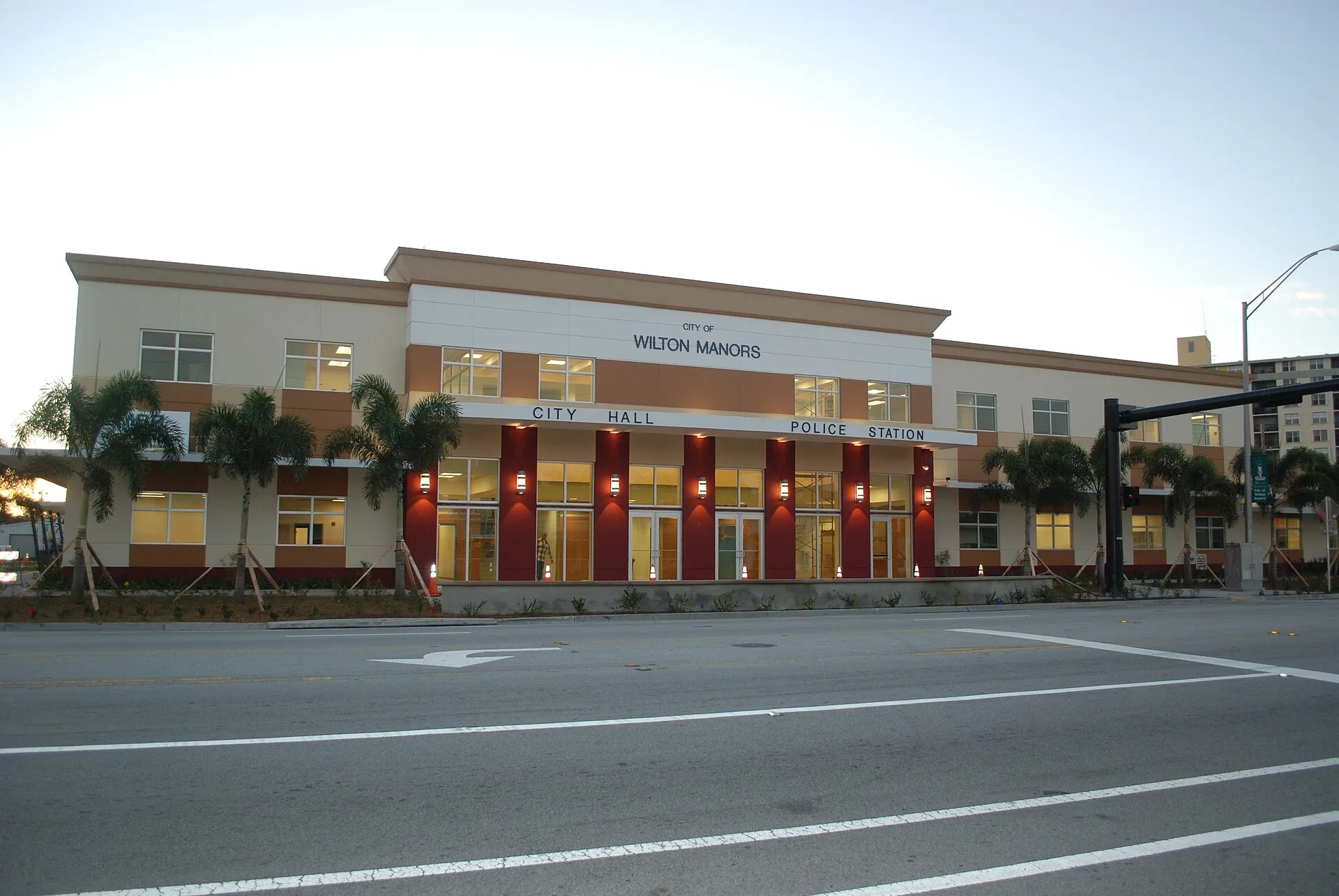 City Hall on Wilton Drive, Wilton Manors, FL.