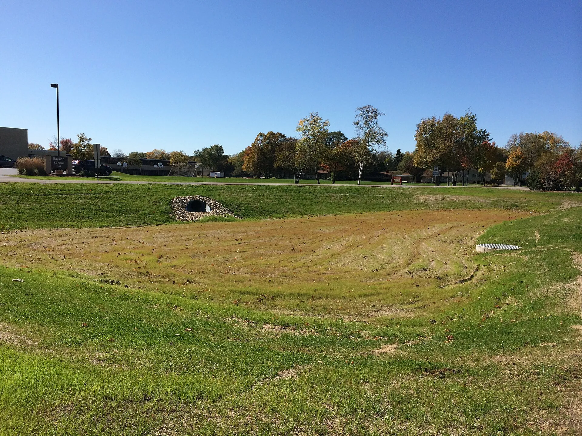 Ellsworth Park, Bayside, Wisconsin — bioretention basin constructed 2015.