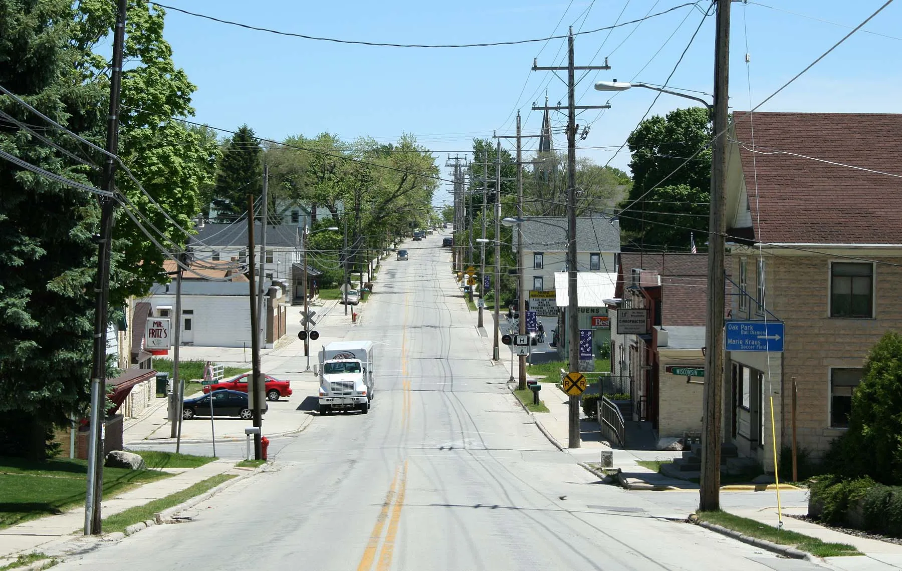 Fredonia, Wisconsin, looking east on Fredonia Avenue.