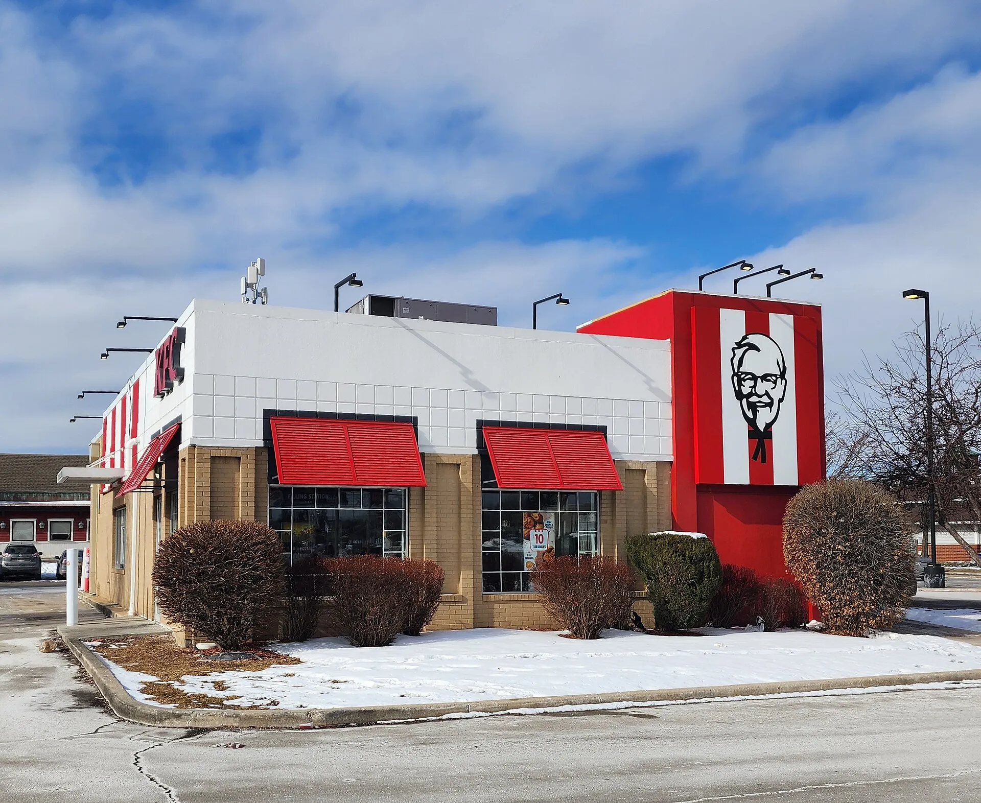 Fast-food restaurant storefront in West Milwaukee.