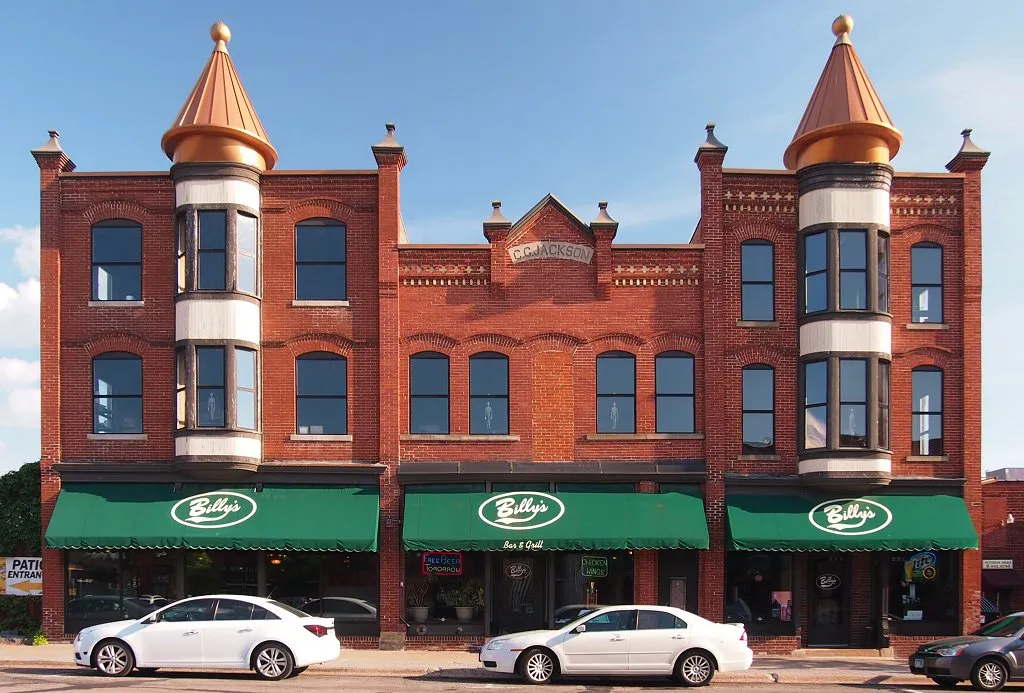 Jackson Hotel, Anoka, Minnesota, USA This is an image of a place or building that is listed on the National Register of Historic Places in the United States of America. Its reference number is 78001525 (Wikidata).