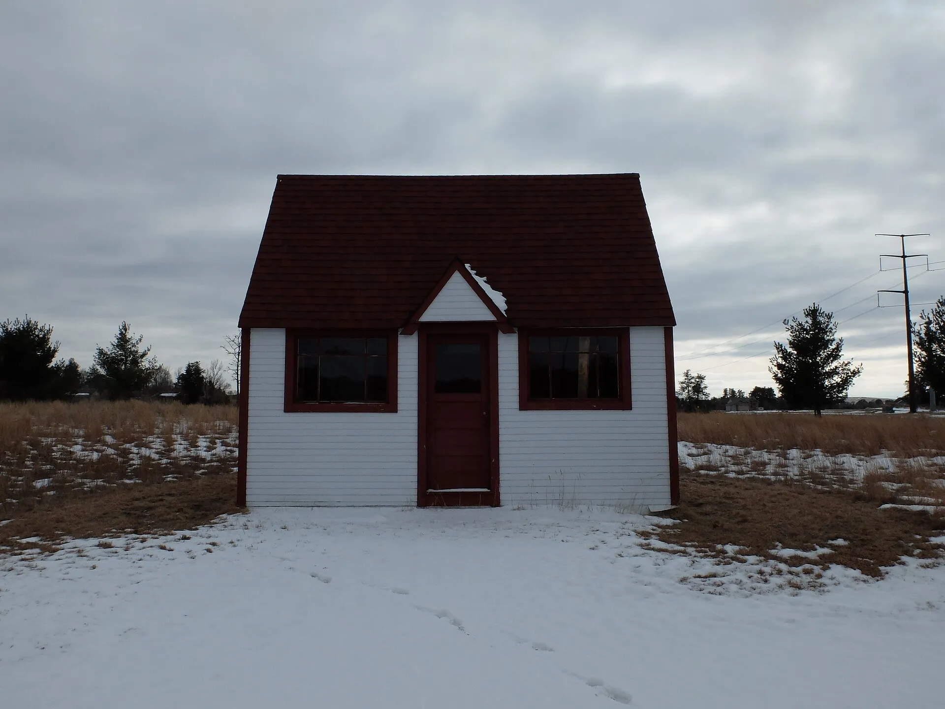 Bailey Gas Station, Becker, Minnesota, United States. On the grounds of and operated ats a museum by the Sherburne History Center.