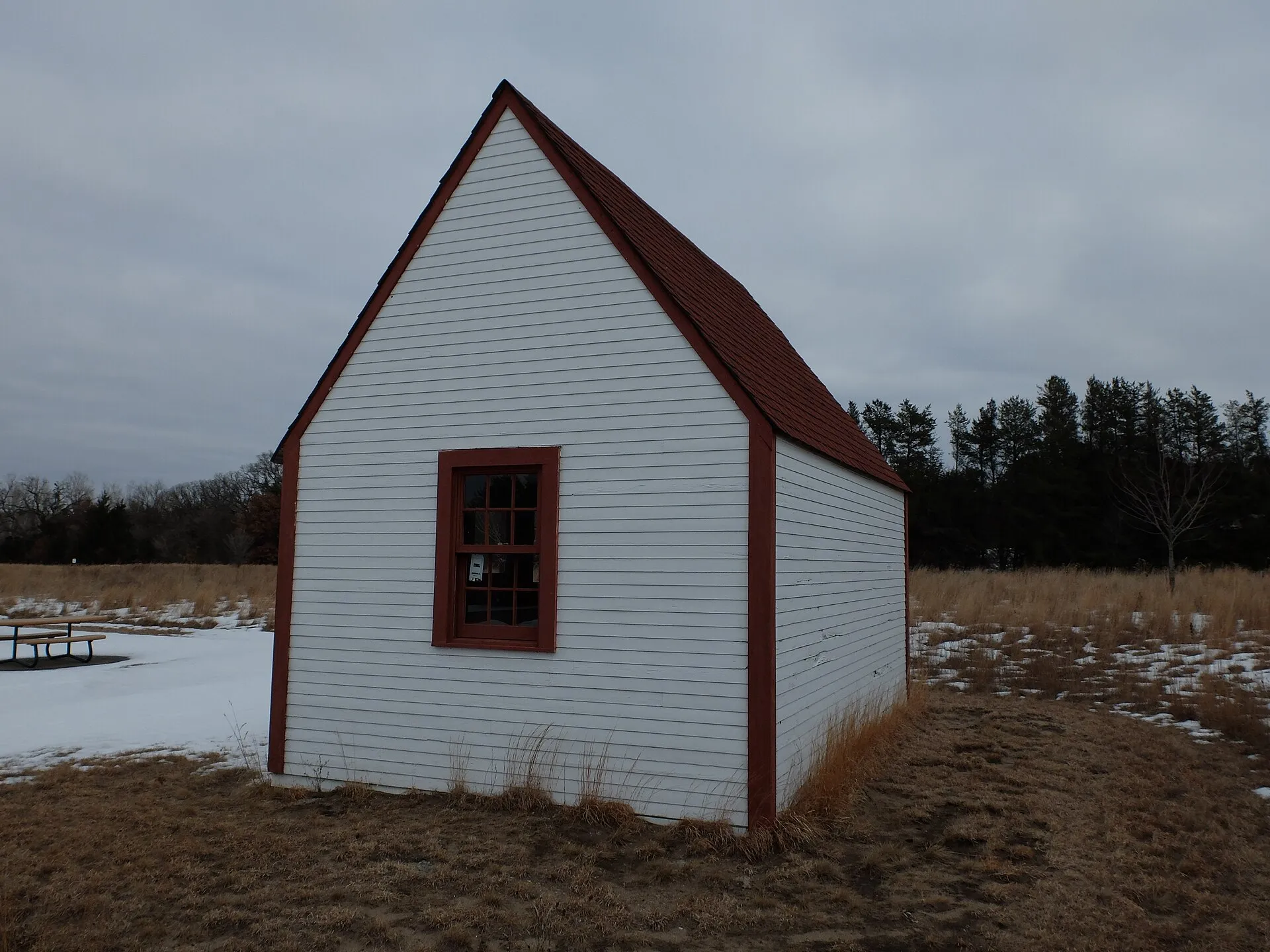 Bailey Gas Station, Becker, Minnesota, United States. On the grounds of and operated ats a museum by the Sherburne History Center.