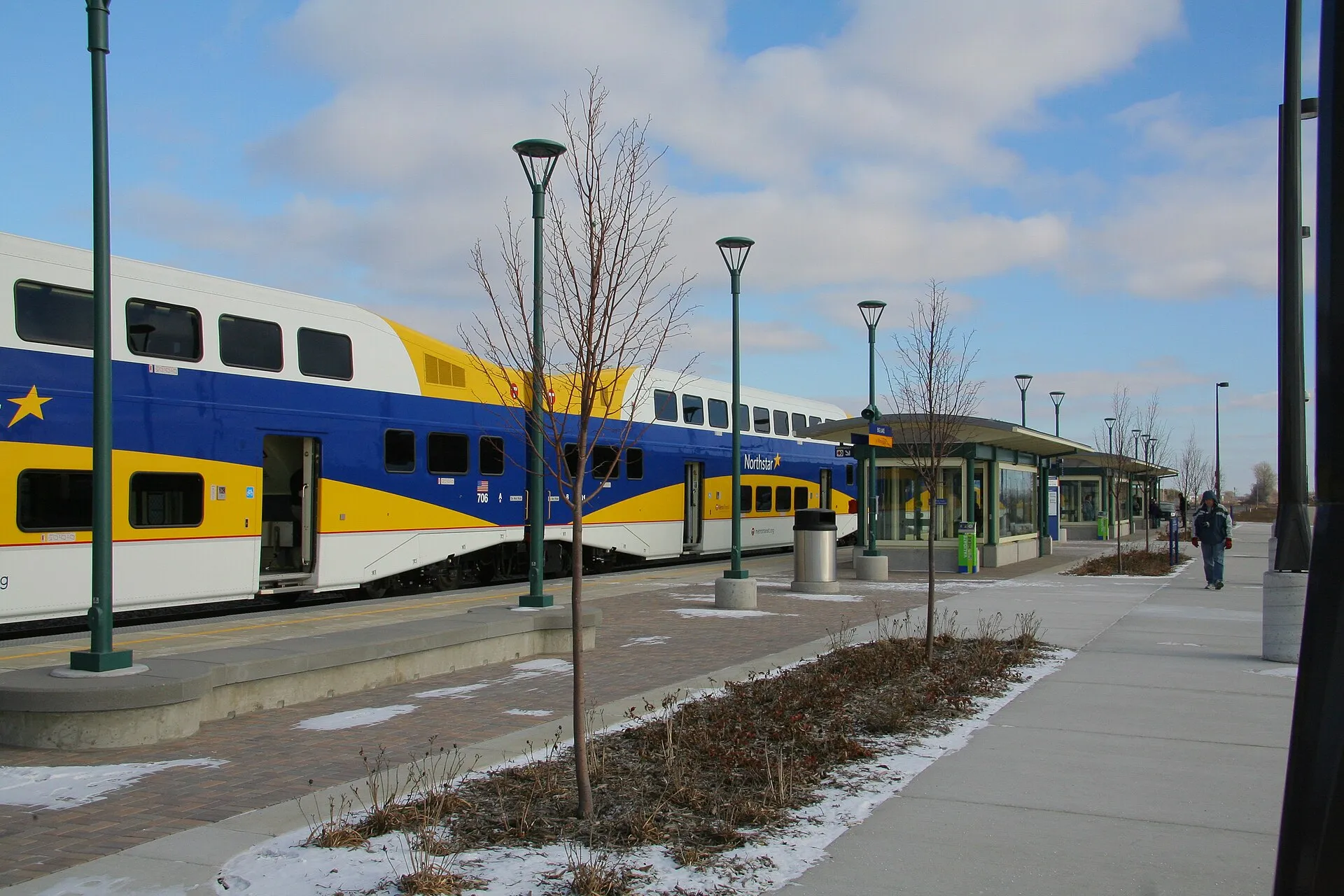 Platform of the Northstar Commuter Rail stop at Big Lake (Metro Transit station) (Big Lake, Minnesota).