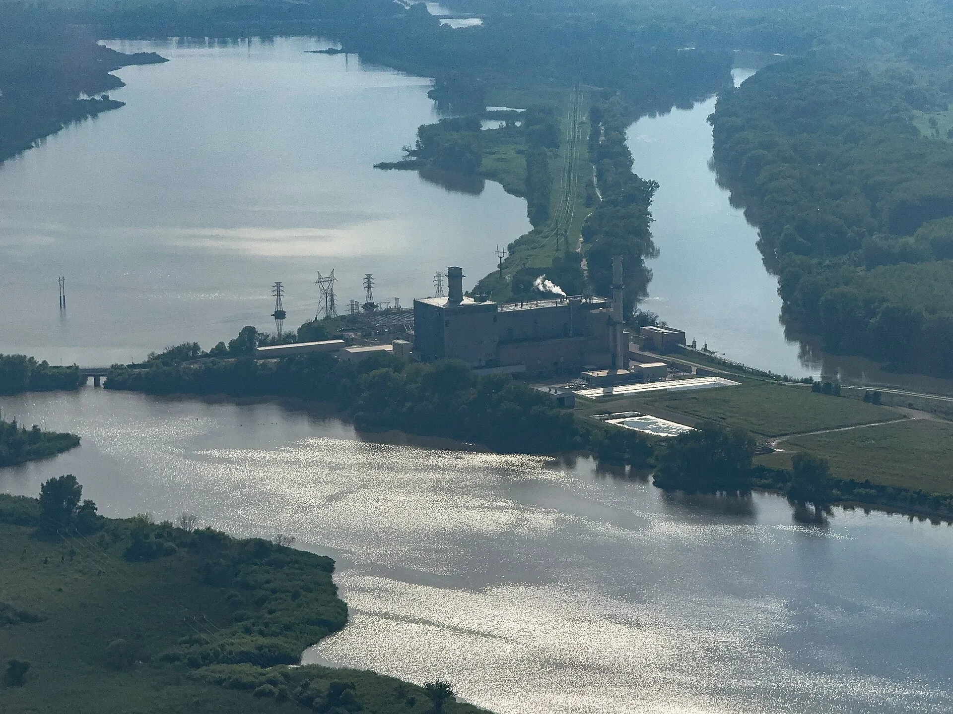 Xcel Energy's Black Dog Station on the Minnesota River near Burnsville, Minnesota.