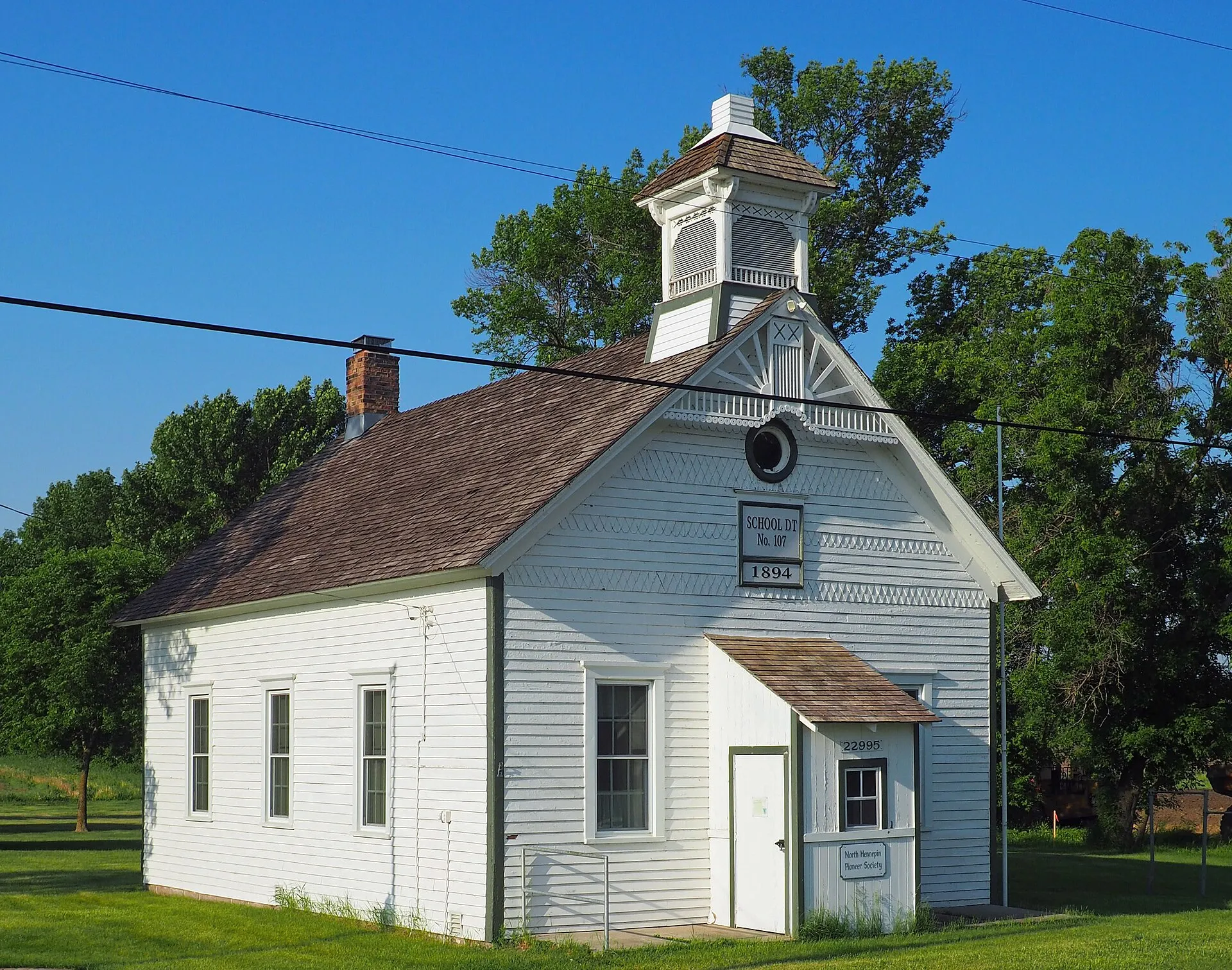 Burschville School, 22995 County Rd 10, Corcoran, Minnesota, USA. Viewed from the northeast. This is an image of a place or building that is listed on the National Register of Historic Places in the United States of Amer.