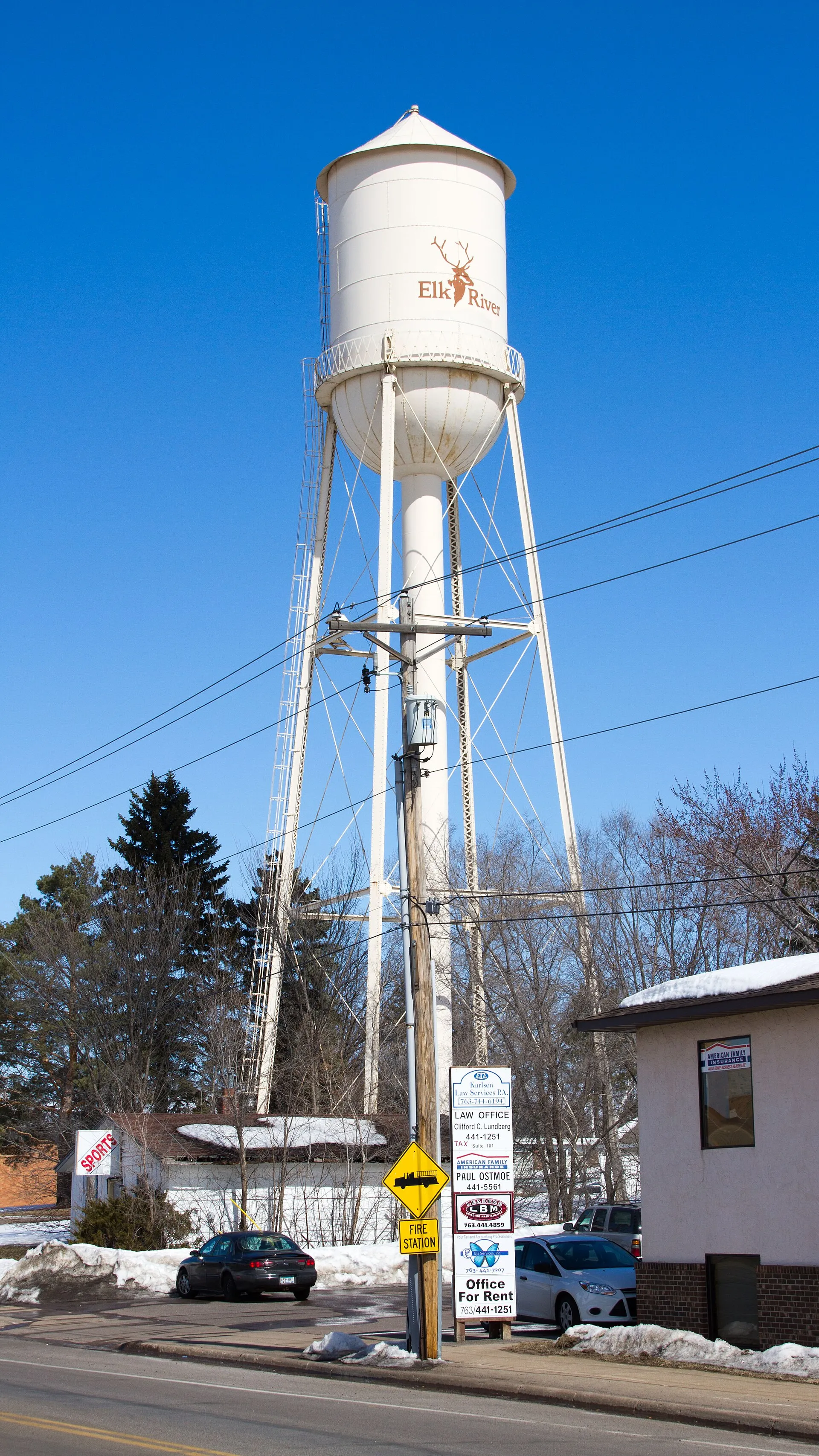 Elk River Water Tower, Elk River, Minnesota, USA.