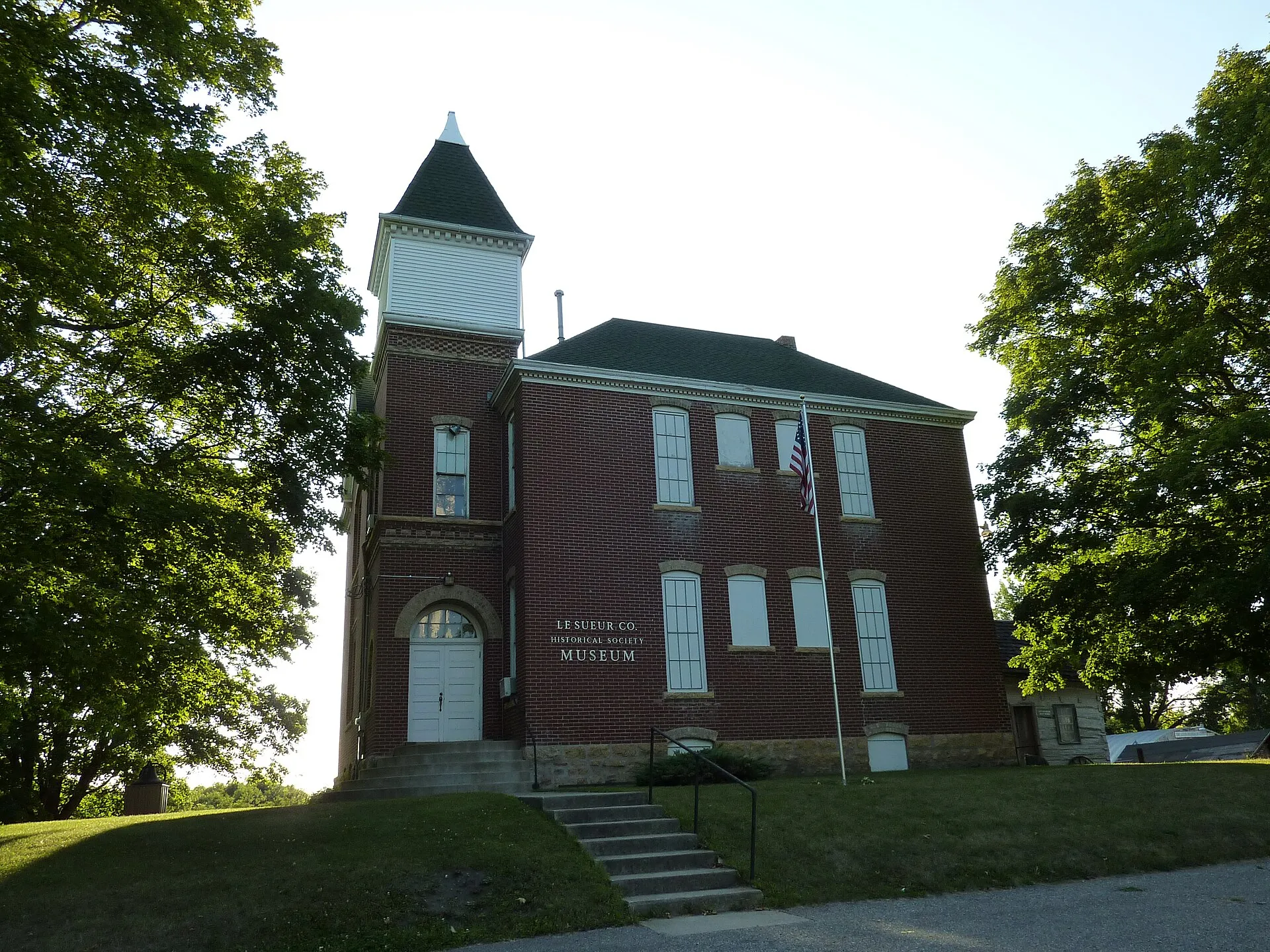 Elysian Public School building, now part of the Le Sueur County Historical Society, Elysian, Minnesota, USA.