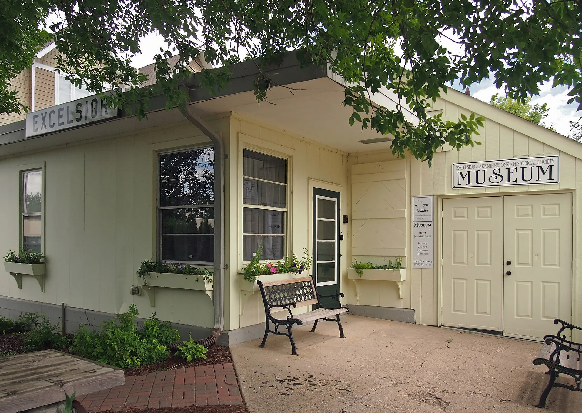 Excelsior–Lake Minnetonka Historical Society Museum, 305 Water St, Excelsior, Minnesota, USA. Viewed from the west..
