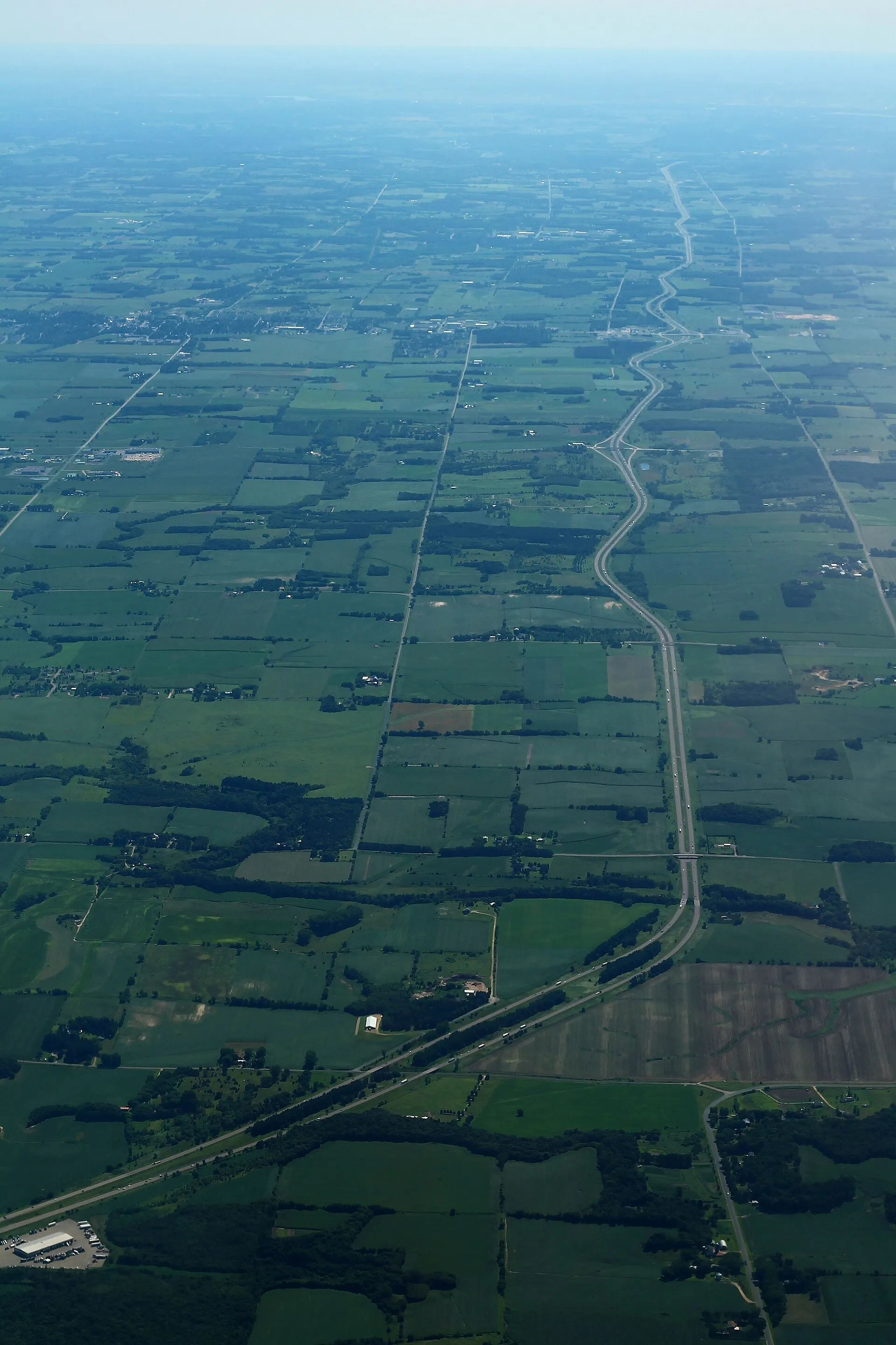 I-94 facing east near Hammond and Baldwin, Wisconsin